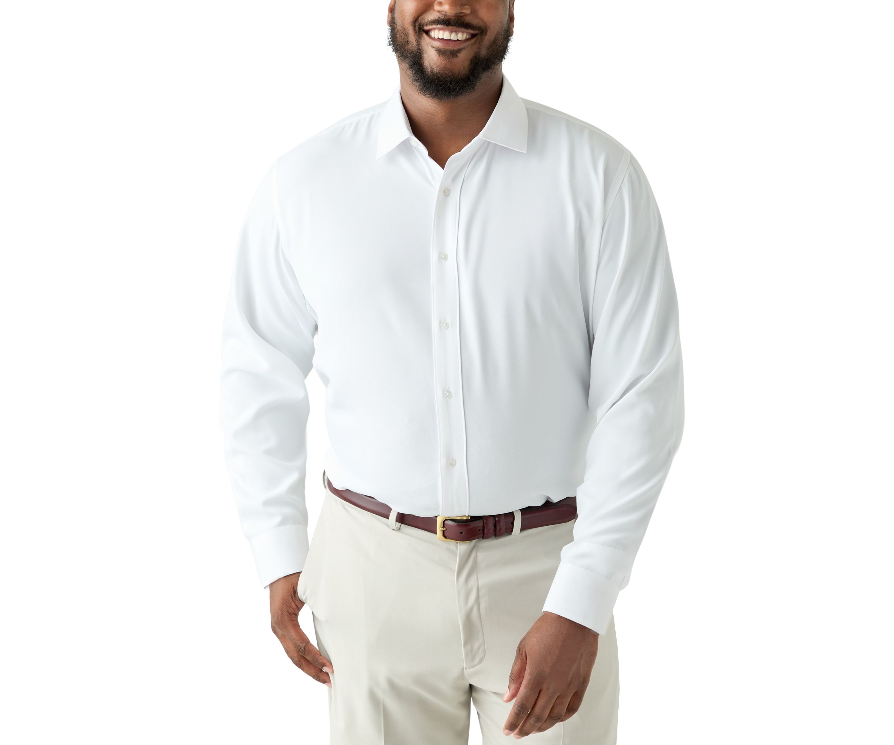 Big Twill Solid Performance Dress Shirt