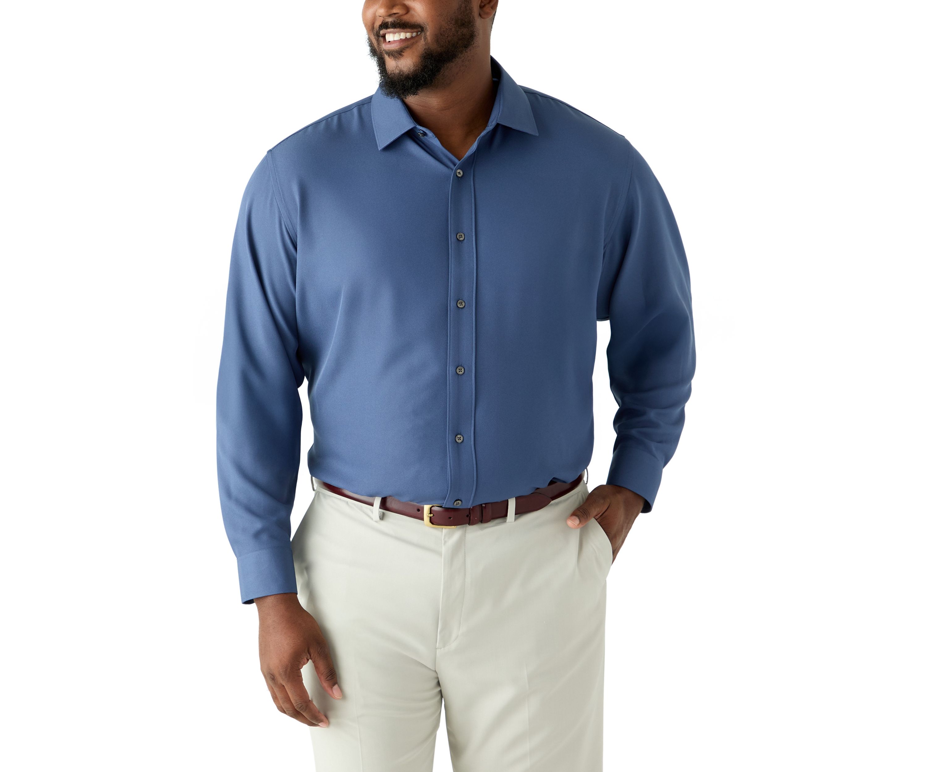Big Twill Solid Performance Dress Shirt