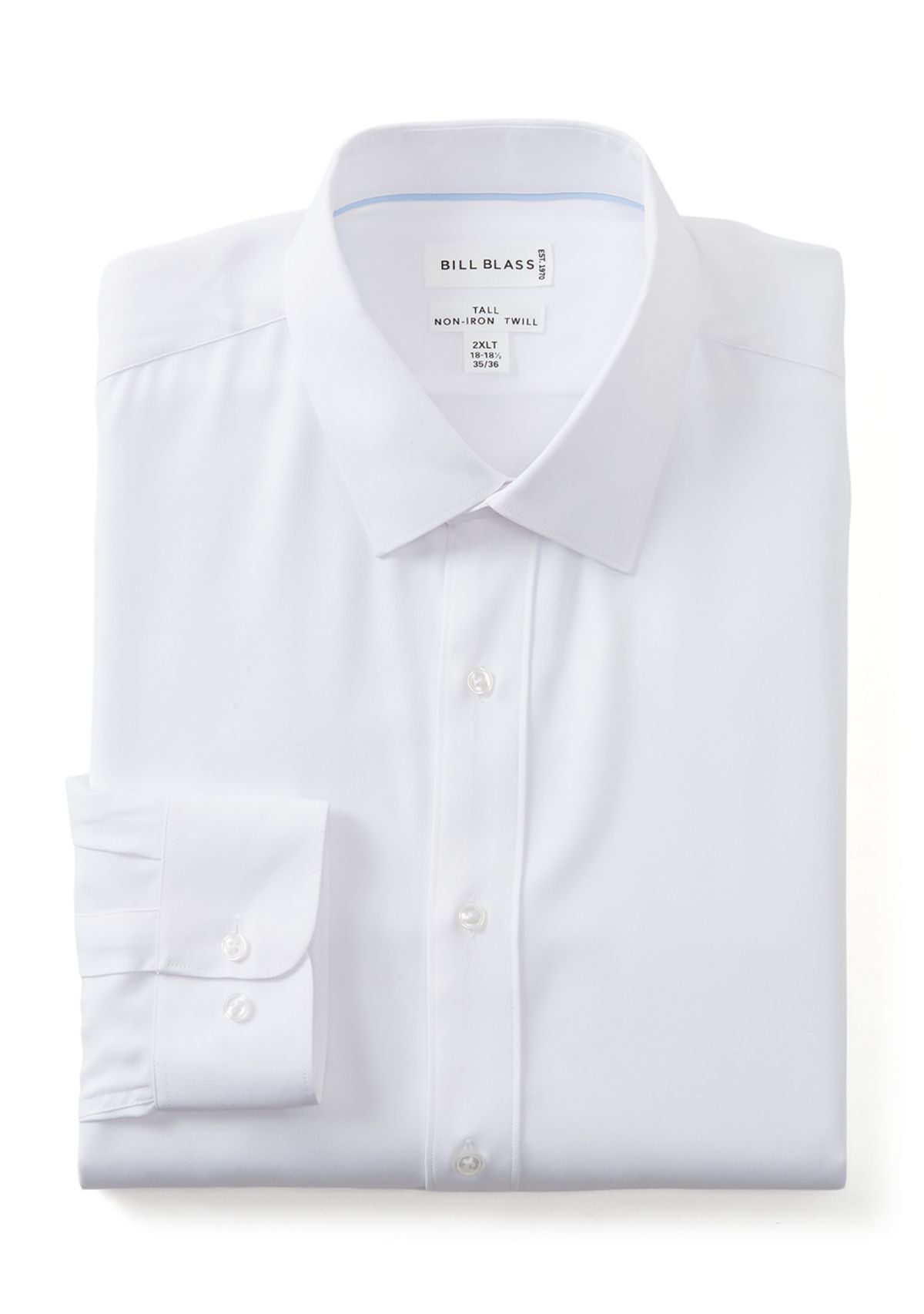 Big & Tall Twill Solid Performance Dress Shirt 
