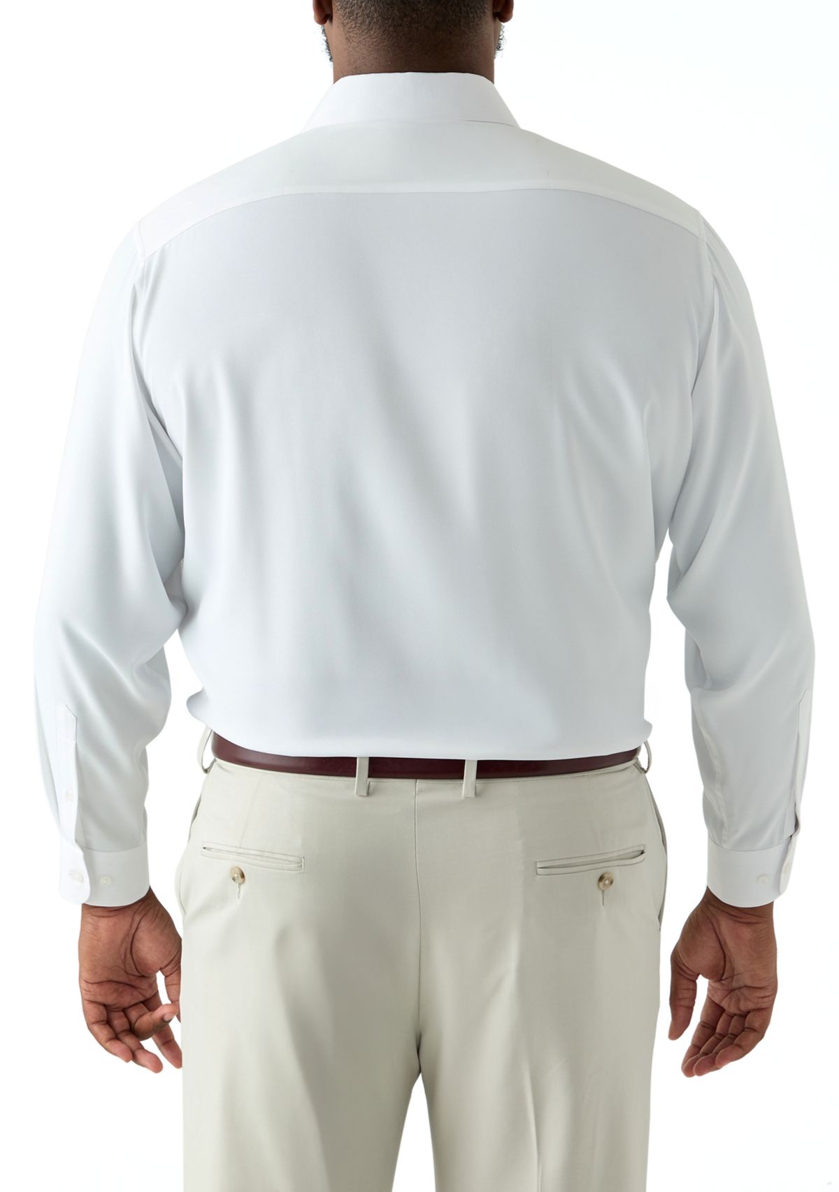 Big & Tall Twill Solid Performance Dress Shirt 