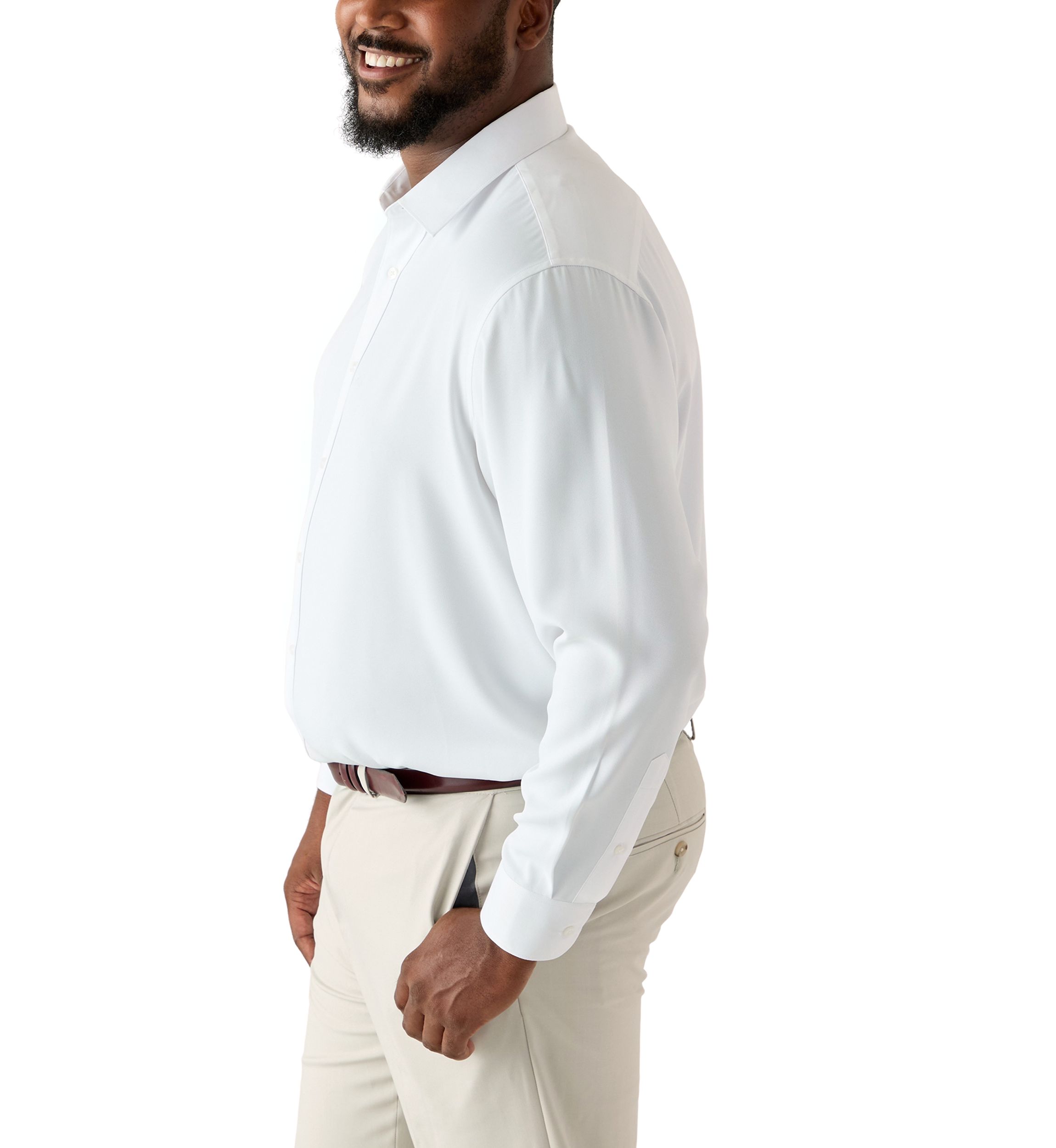 Tall Twill Solid Performance Dress Shirt 