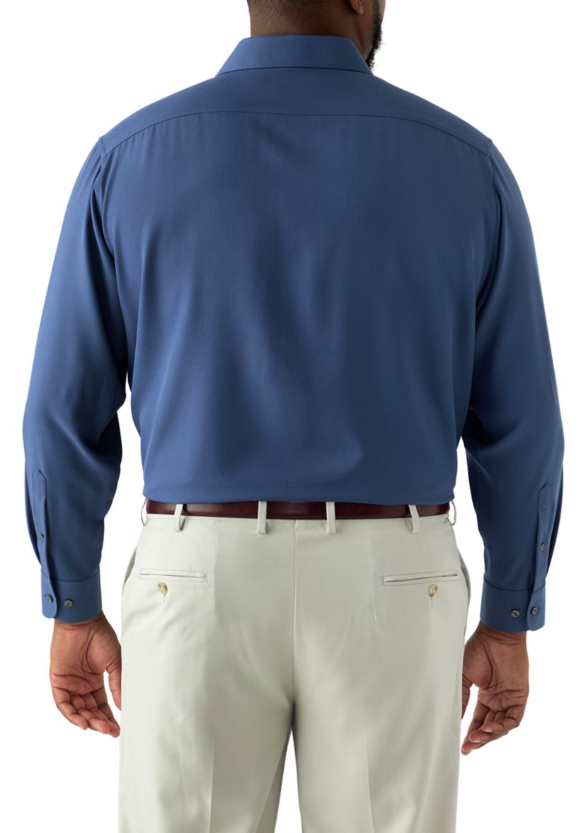Tall Twill Solid Performance Dress Shirt 