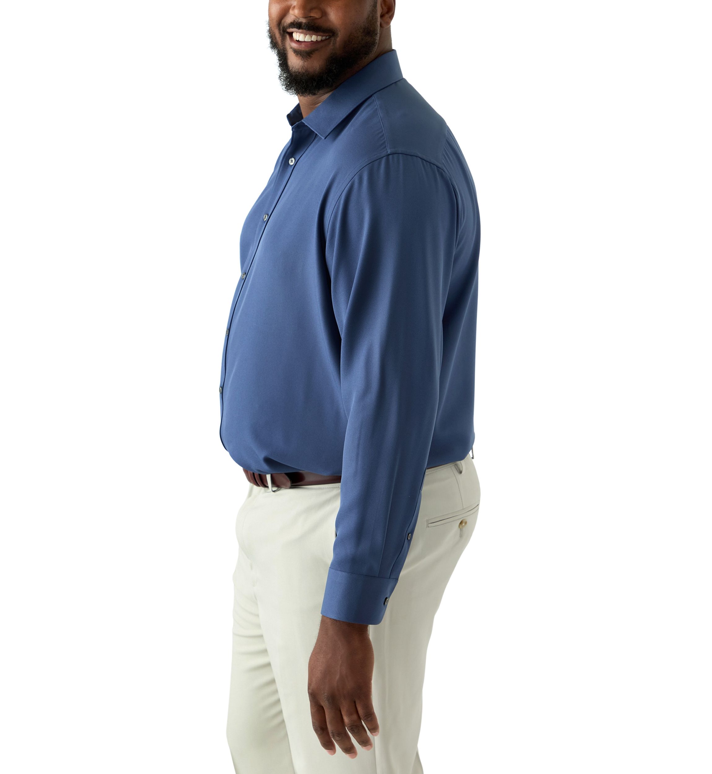 Tall Twill Solid Performance Dress Shirt 