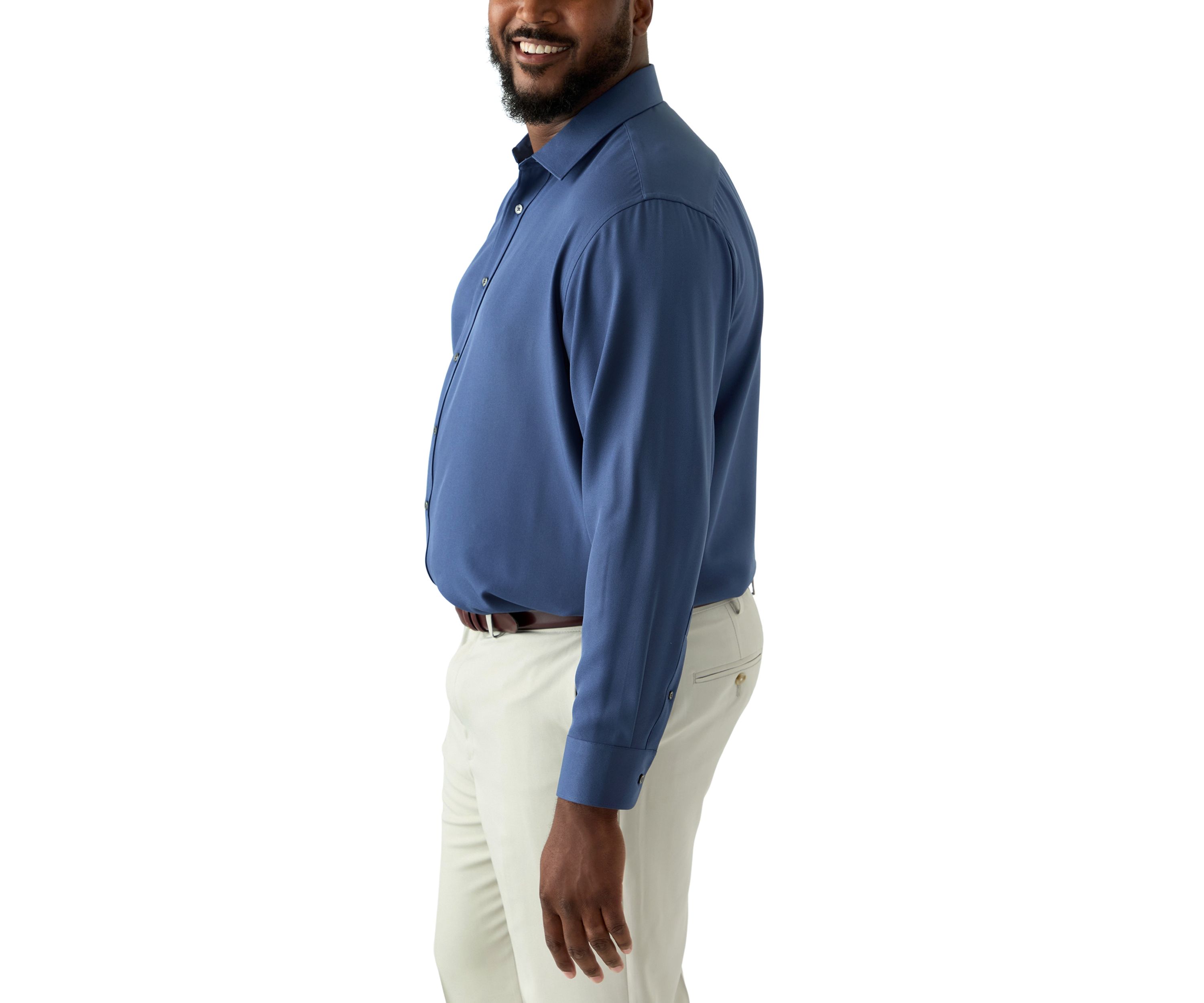 Tall Twill Solid Performance Dress Shirt 