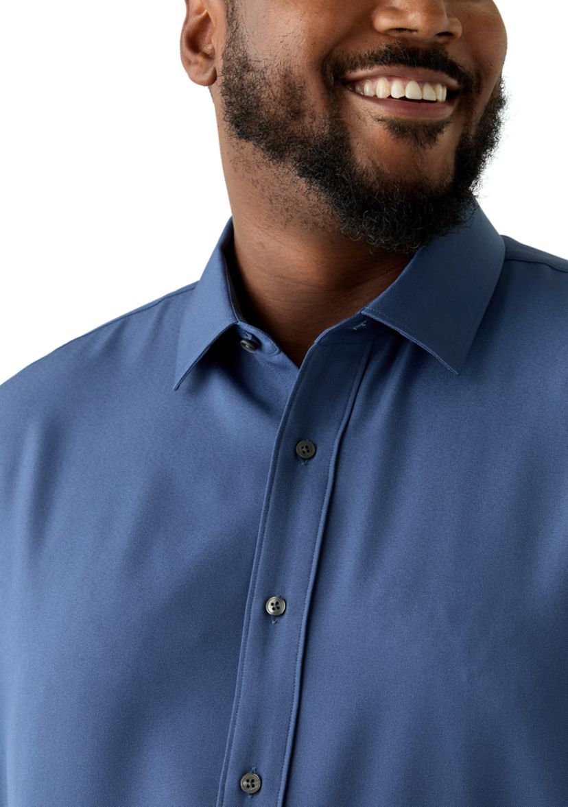 Tall Twill Solid Performance Dress Shirt 