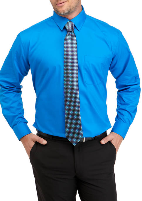Mens Stretch Dress Shirt with Tie Set 