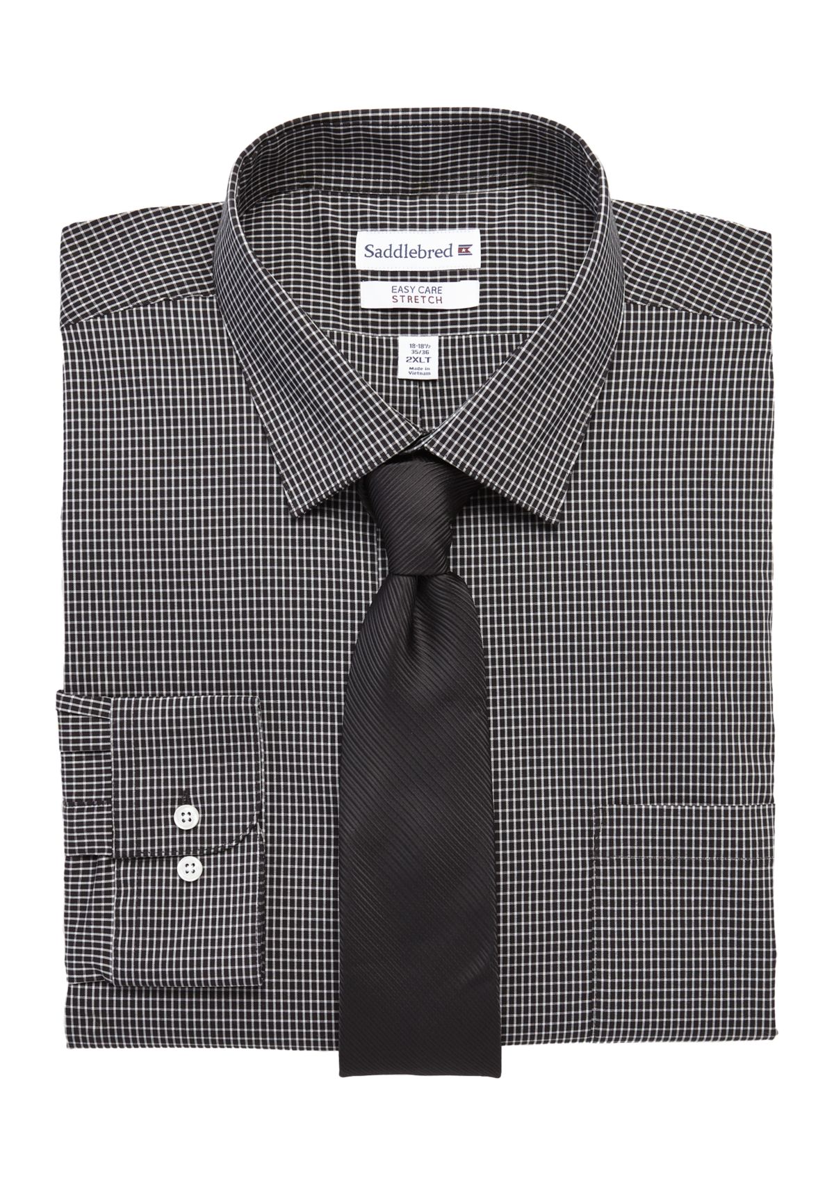 Mens Big Shirt and Tie Set