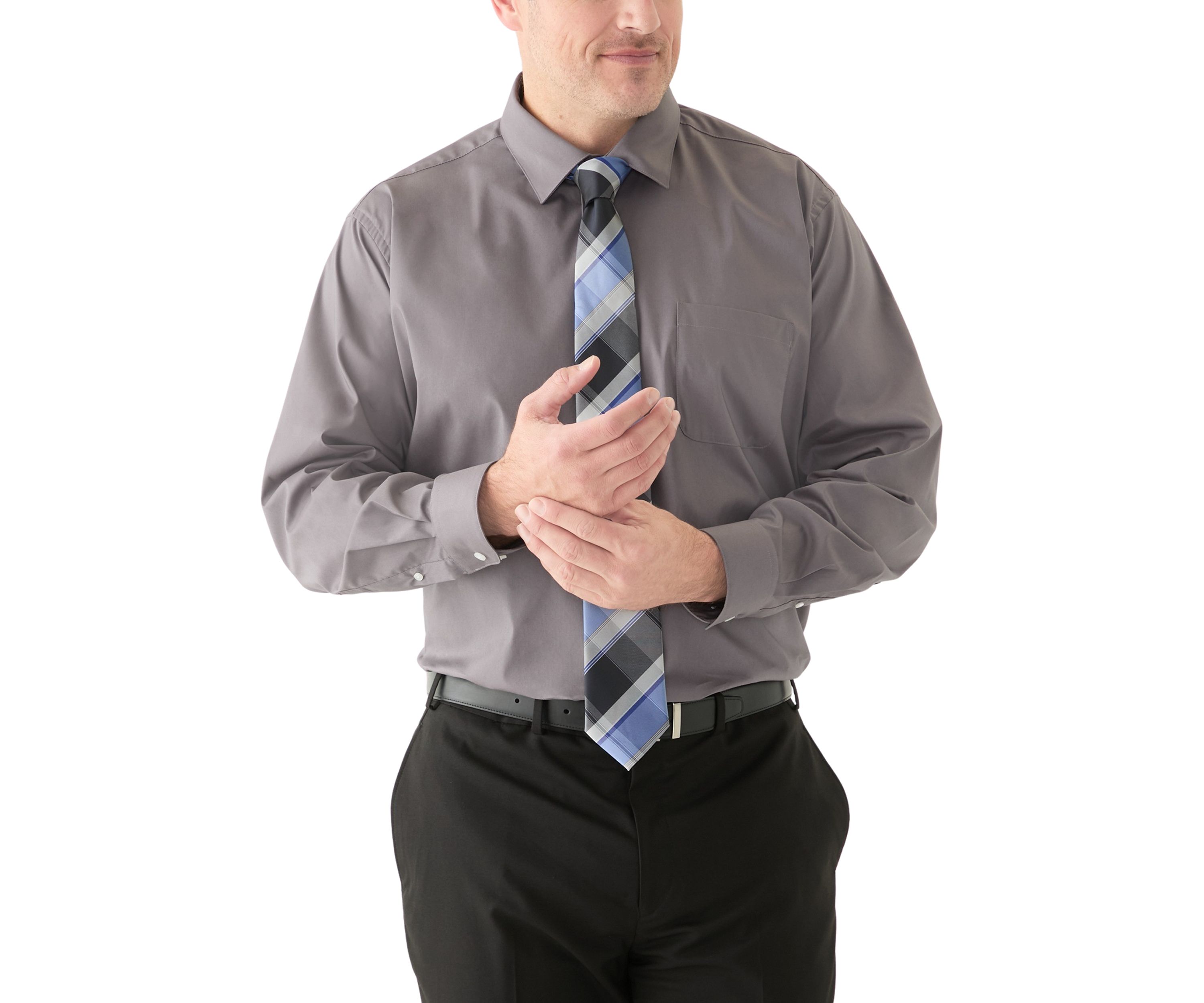 Big & Tall Dress Shirt and Tie Set