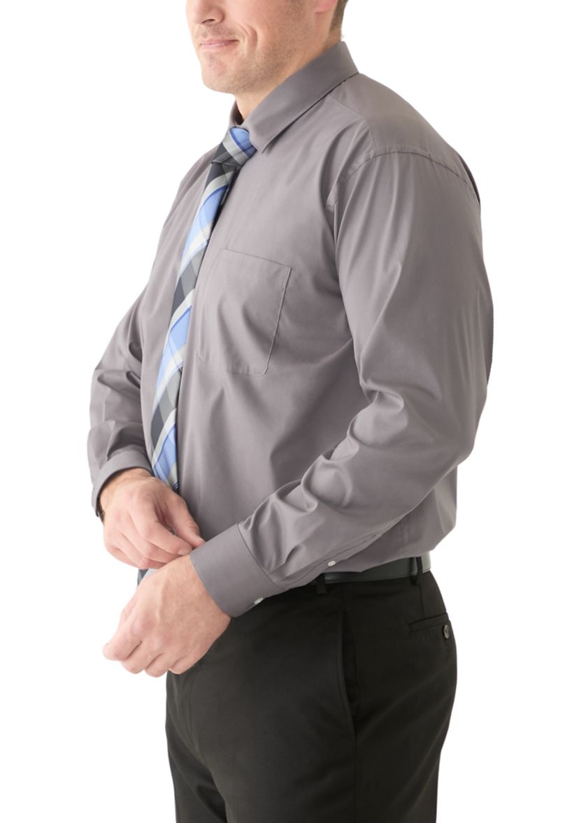 Big & Tall Dress Shirt and Tie Set