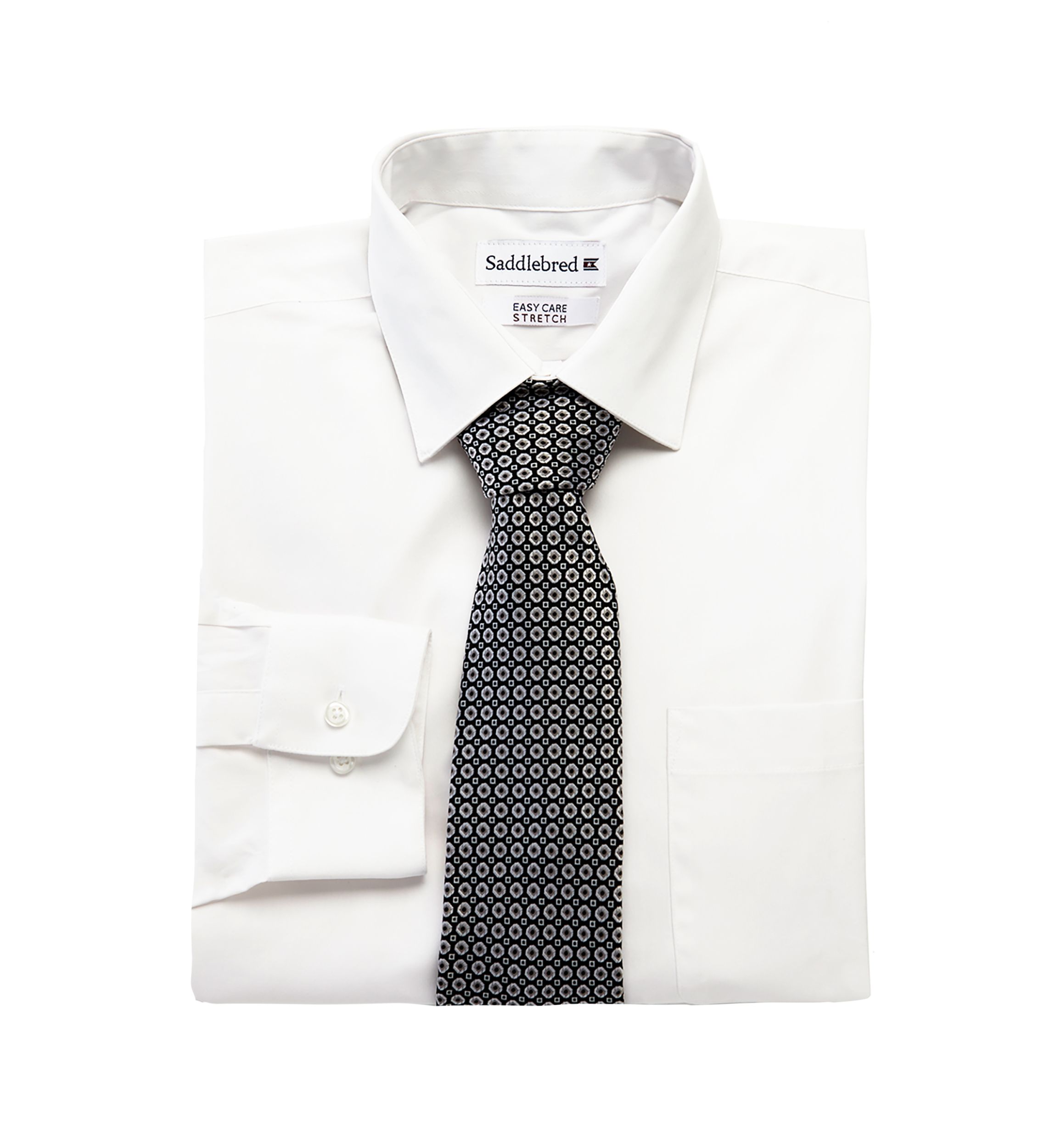 Stretch Dress Shirt and Tie Set 
