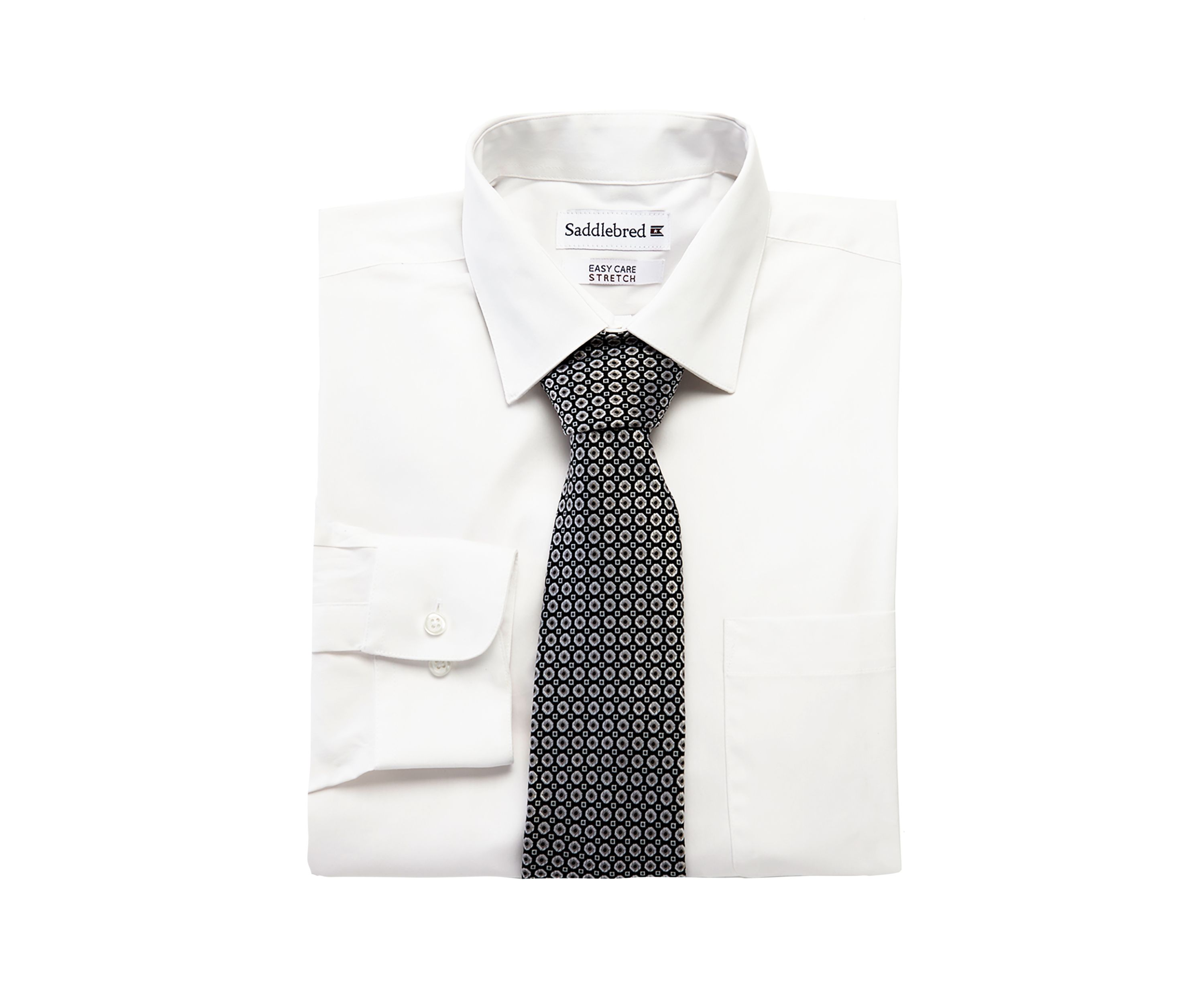 Stretch Dress Shirt and Tie Set 