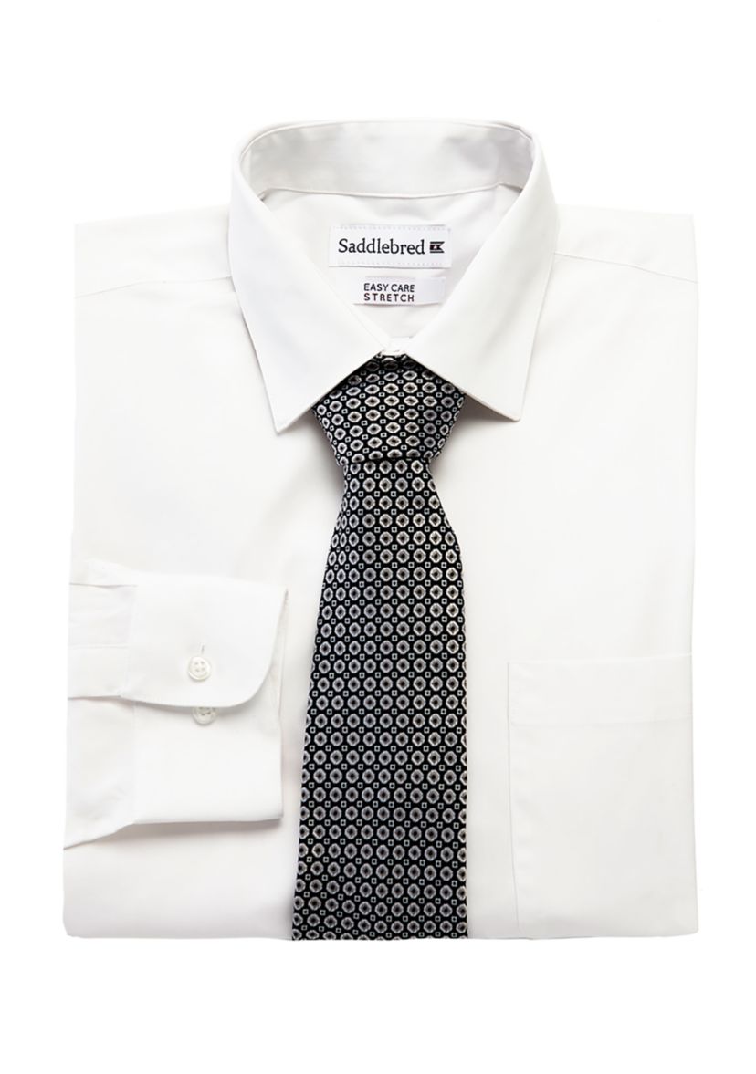 Stretch Dress Shirt and Tie Set 