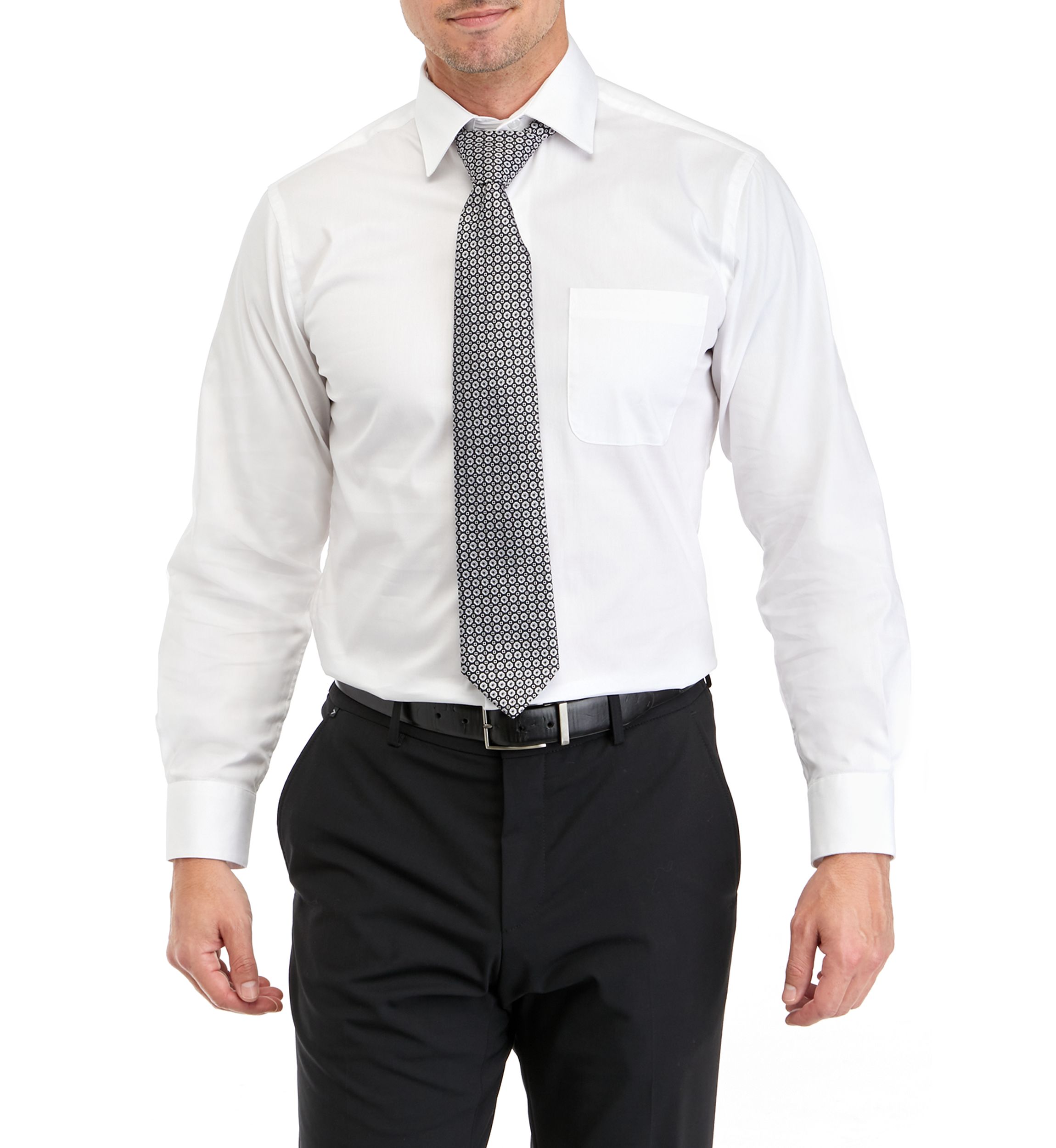 Stretch Dress Shirt and Tie Set 