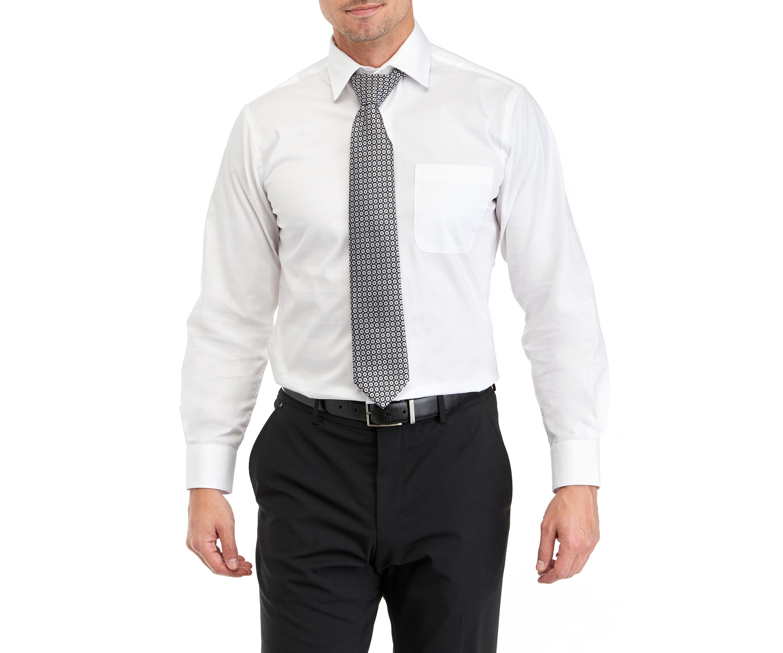 Stretch Dress Shirt and Tie Set 