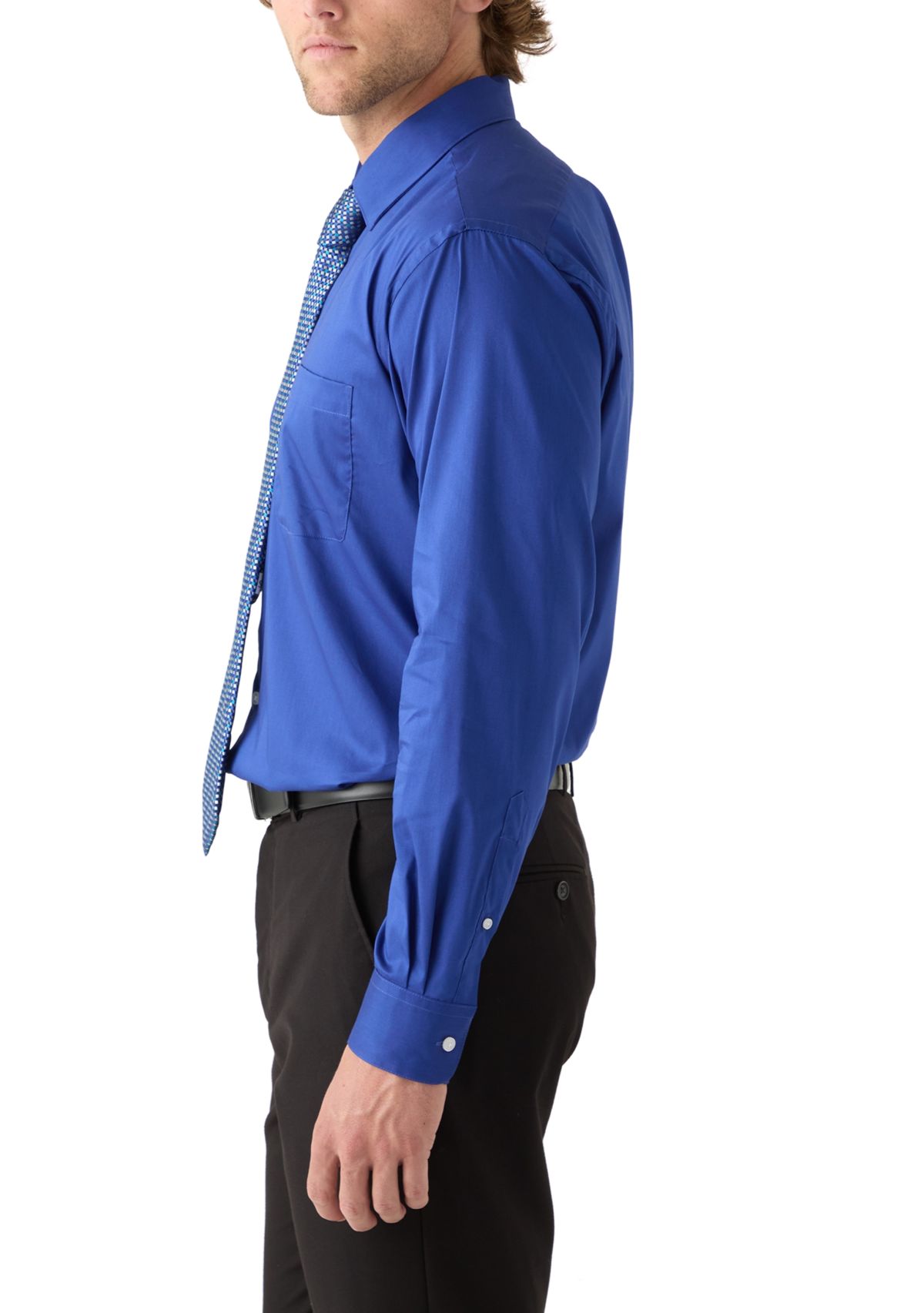 Mens Royal Blue Dress Shirt