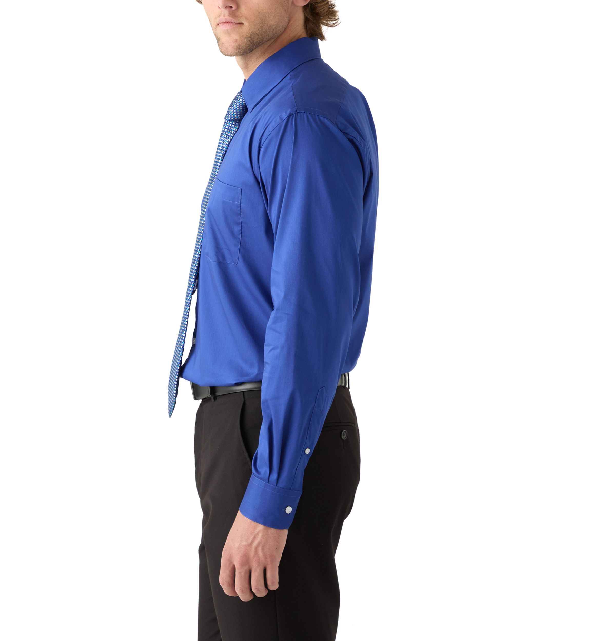 Mens Royal Blue Dress Shirt