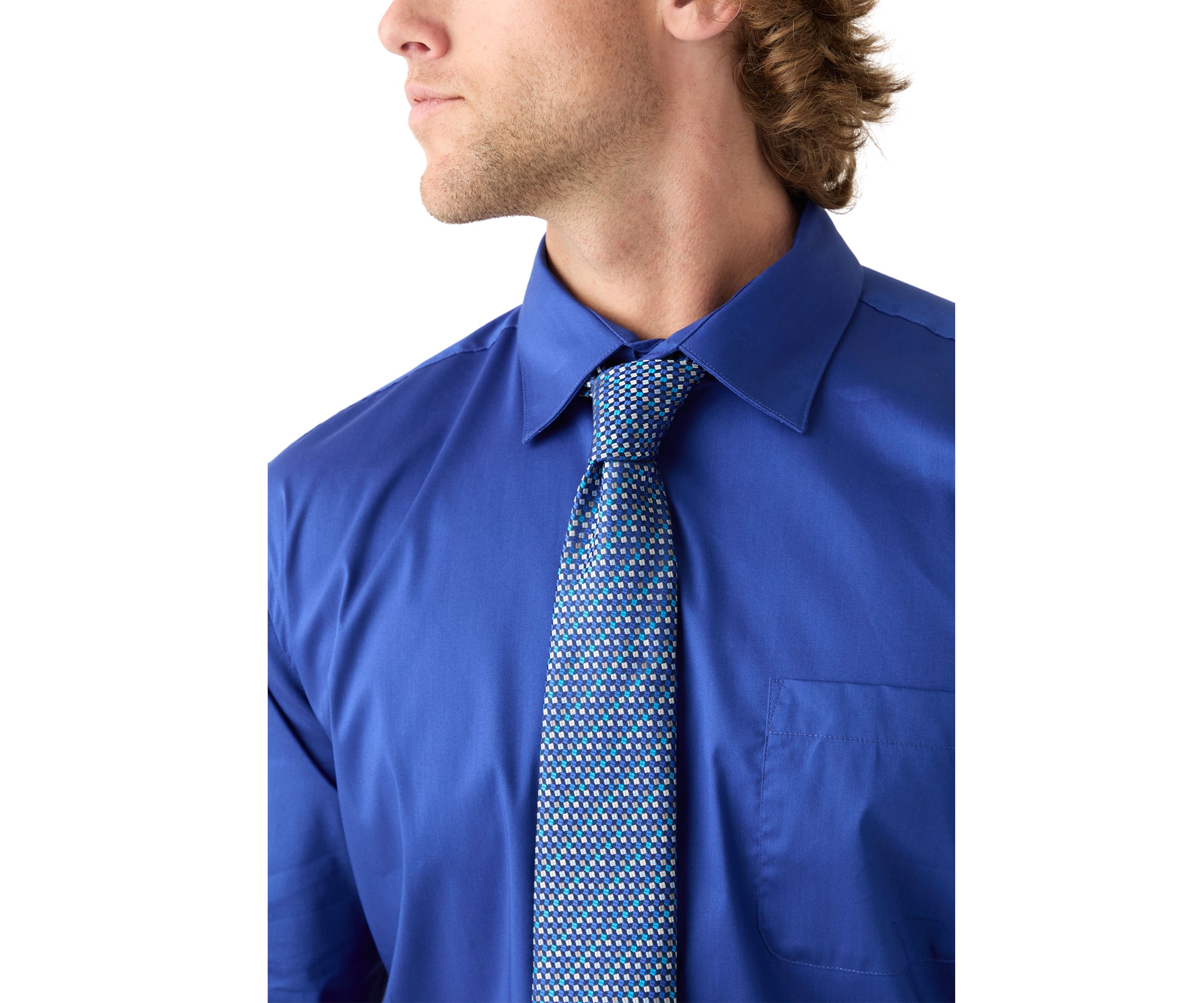 Mens Royal Blue Dress Shirt