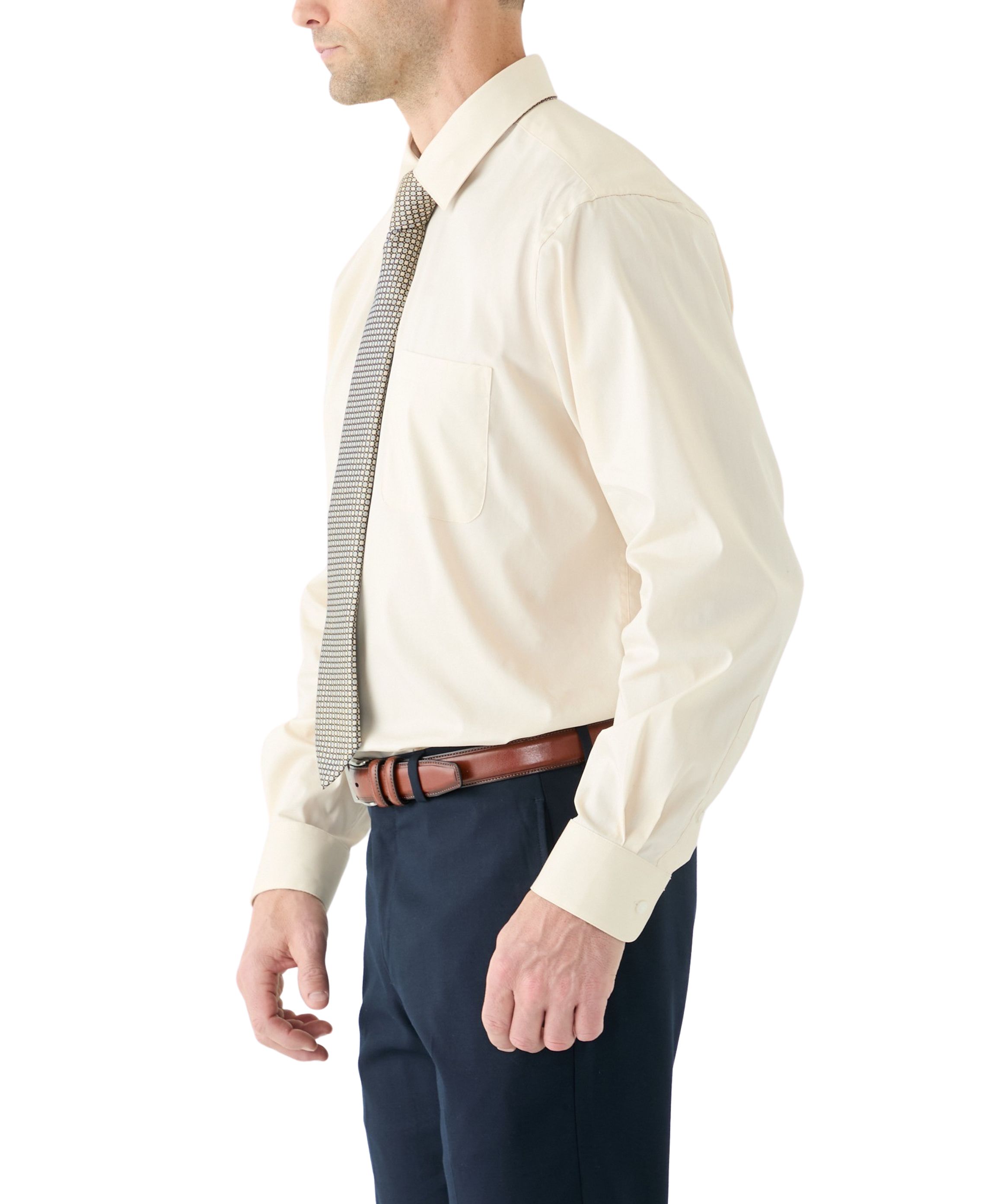Woven Button Down Shirt and Tie Set