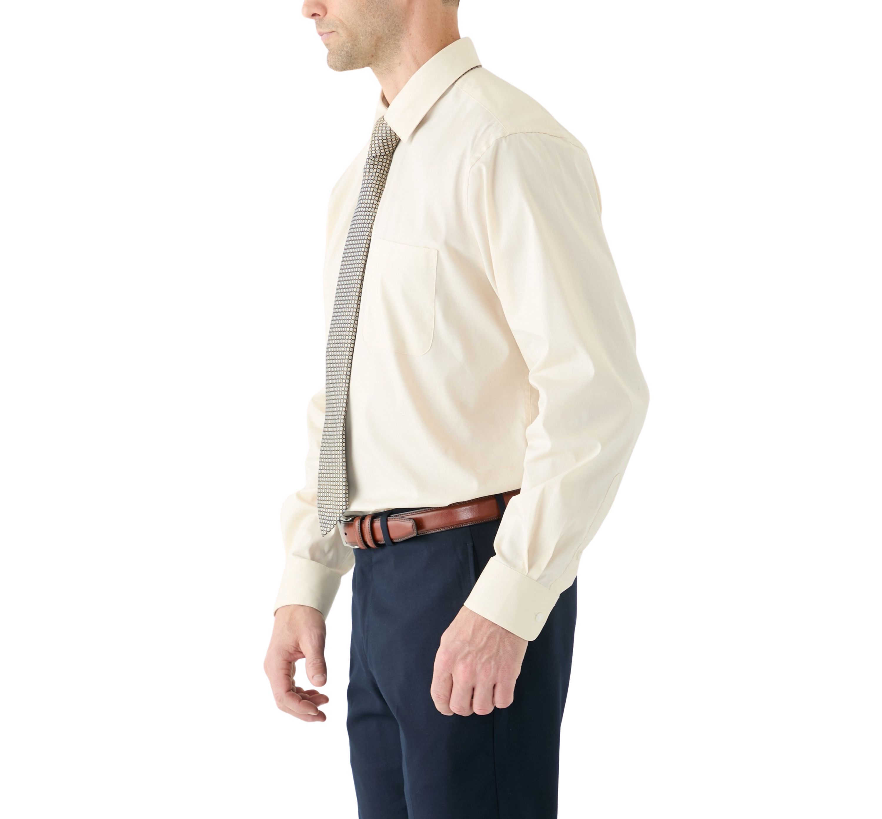 Woven Button Down Shirt and Tie Set