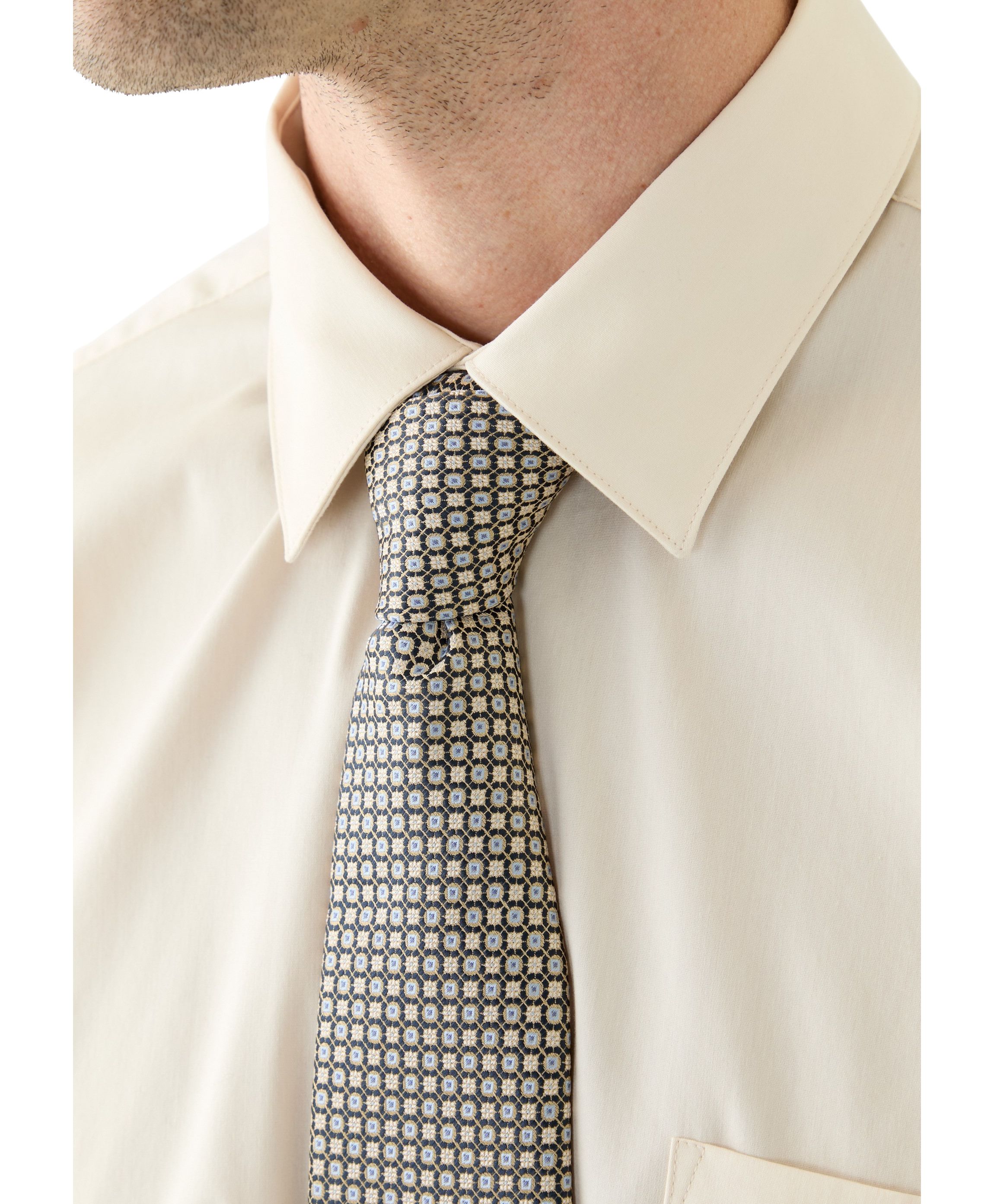 Woven Button Down Shirt and Tie Set
