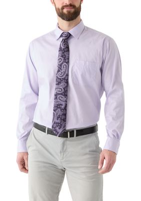 Saddlebred Men's Printed Tie and Dress Shirt Set