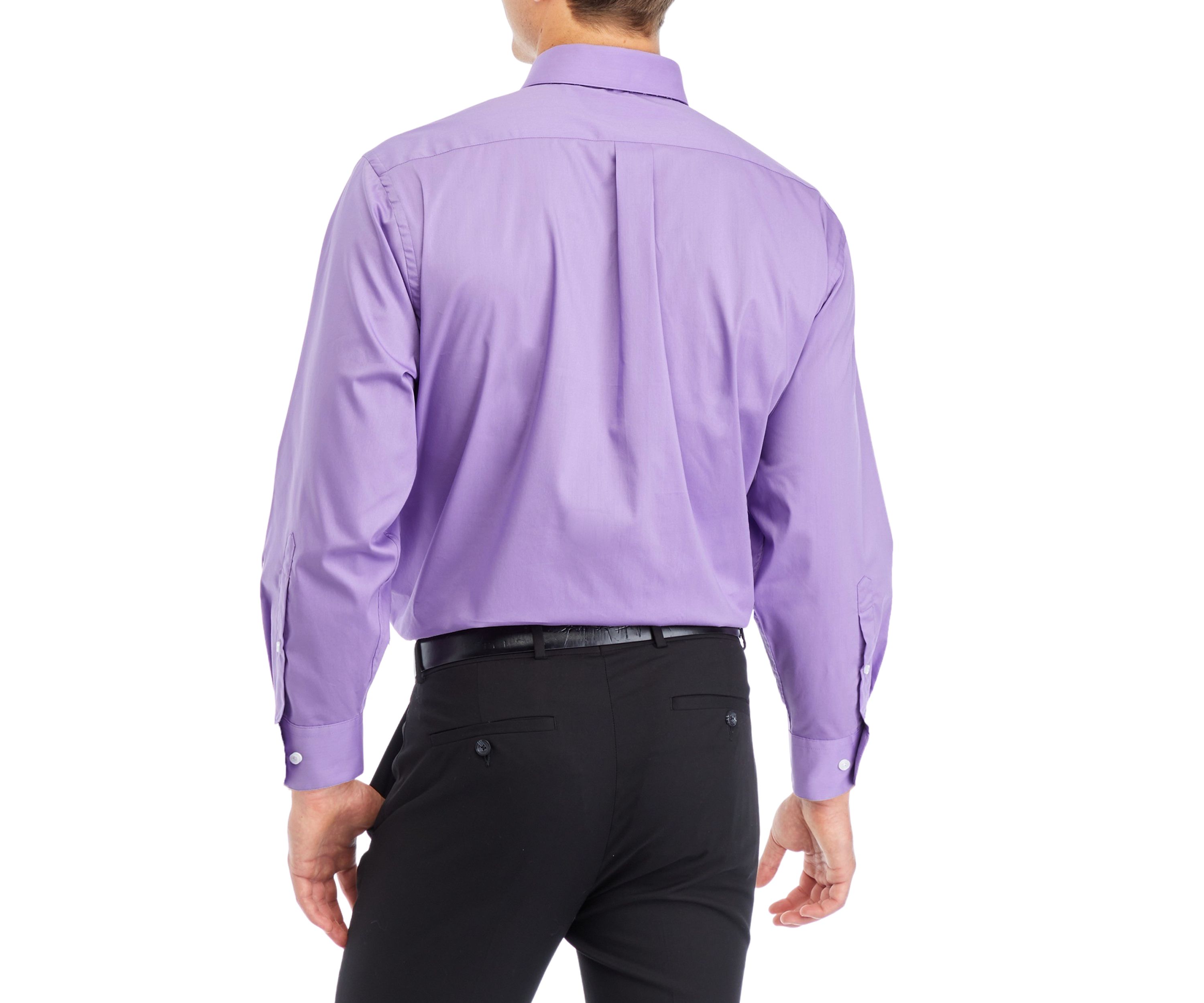 Regular Stretch 2 Piece Solid Shirt and Printed Tie Set