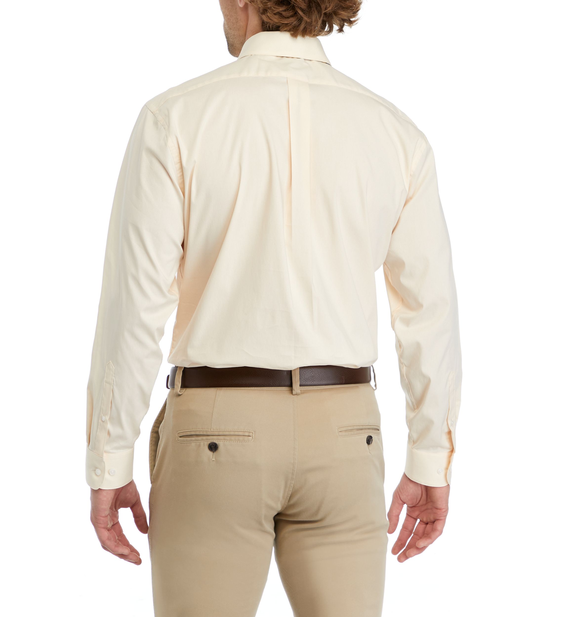 Stretch Solid Dress Shirt with Tie