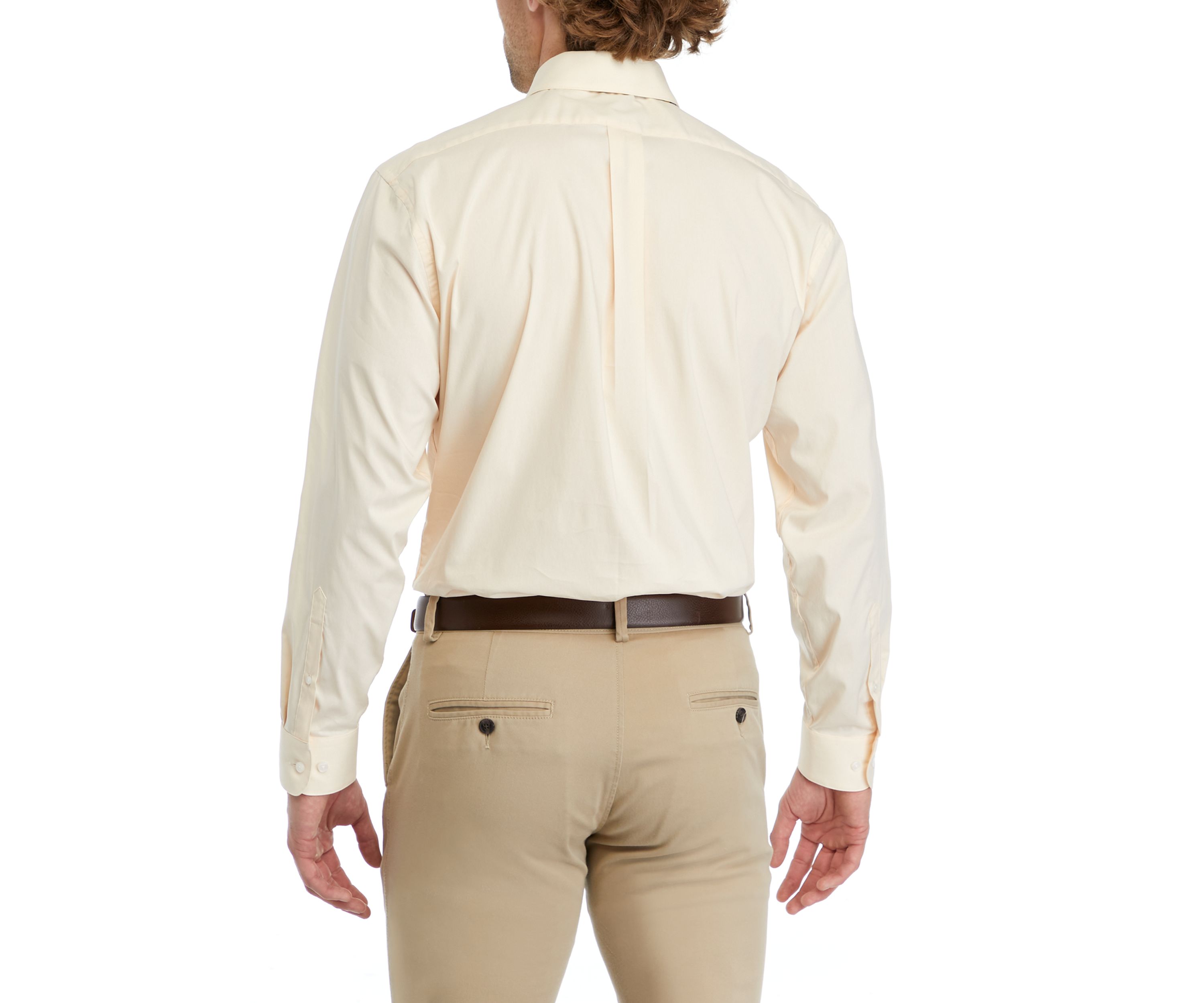 Stretch Solid Dress Shirt with Tie