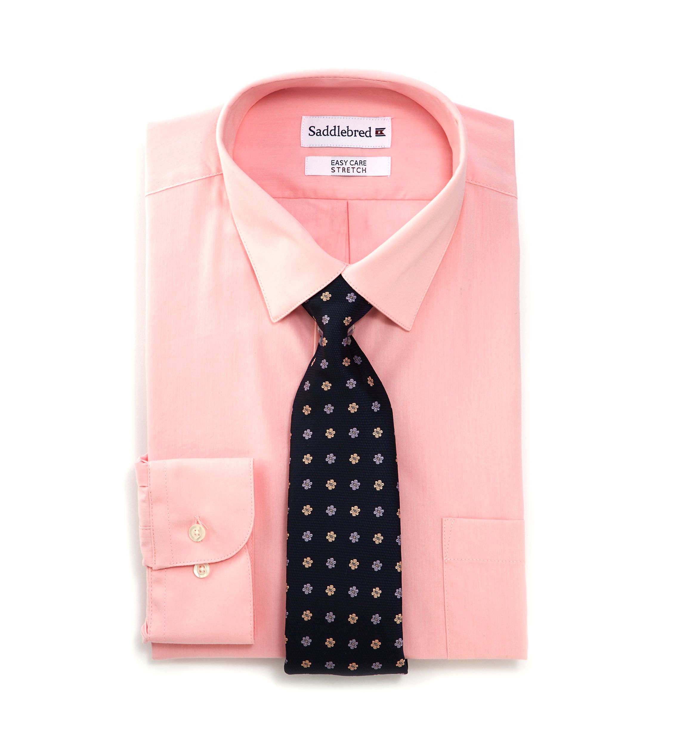 2 Piece Stretch Button Down Shirt and Tie Set