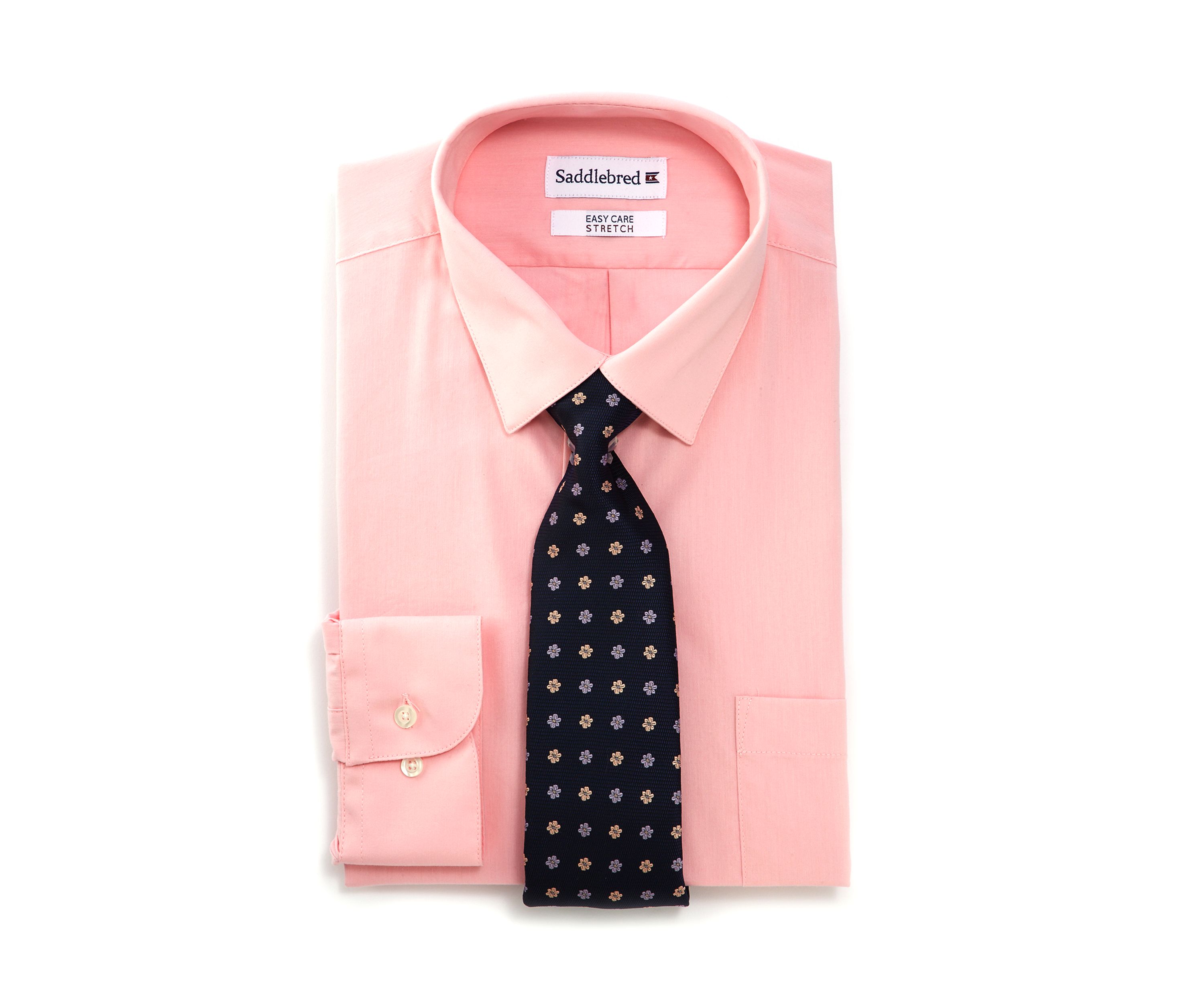 2 Piece Stretch Button Down Shirt and Tie Set