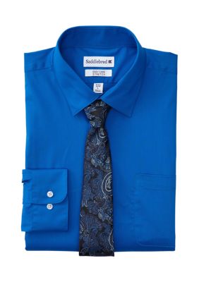 Saddlebred® Stretch Solid Dress Shirt with Tie | belk