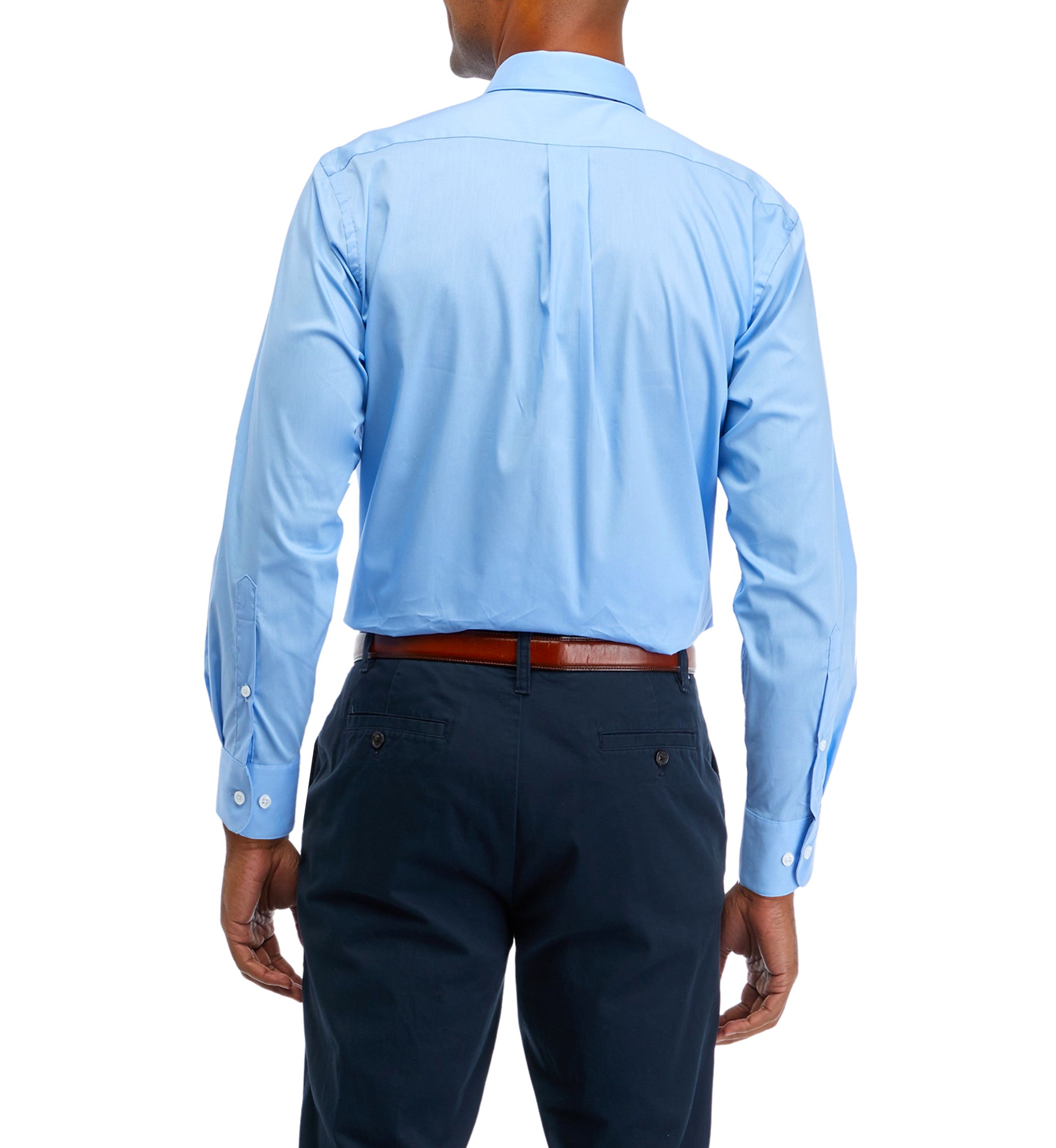 Stretch Solid 2 Piece Button Down Shirt and Tie Set