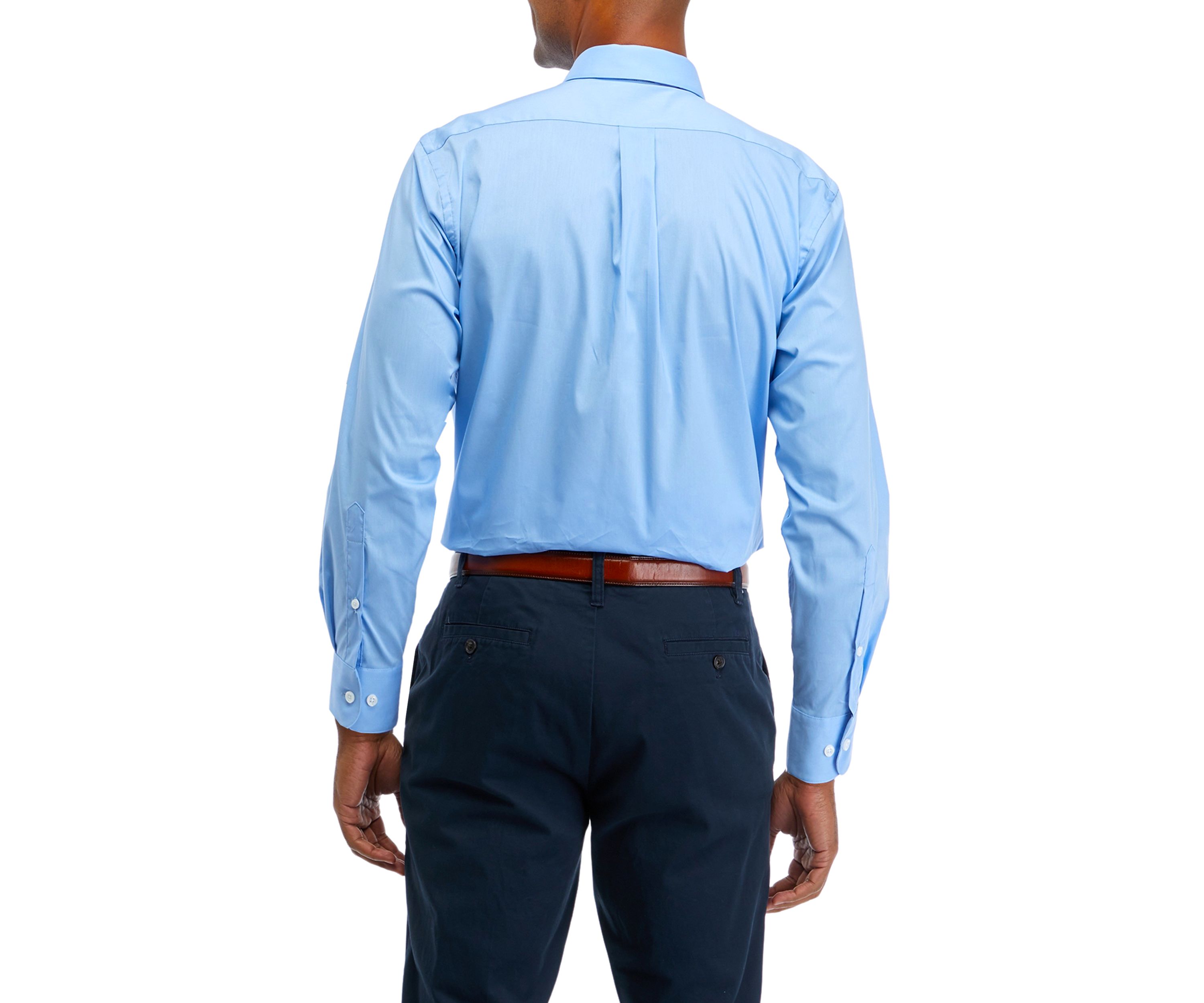 Stretch Solid 2 Piece Button Down Shirt and Tie Set