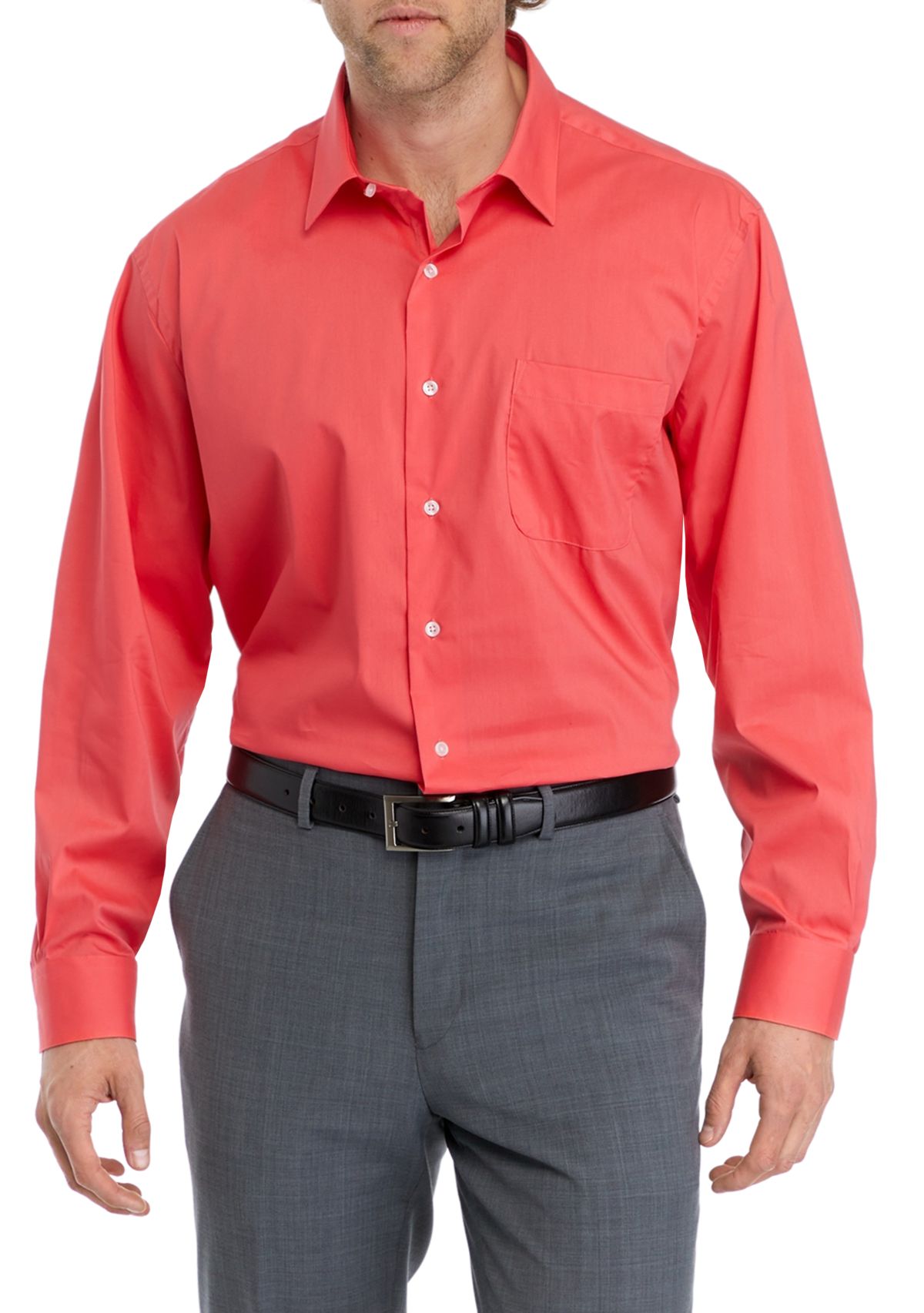 Stretch Solid Dress Shirt