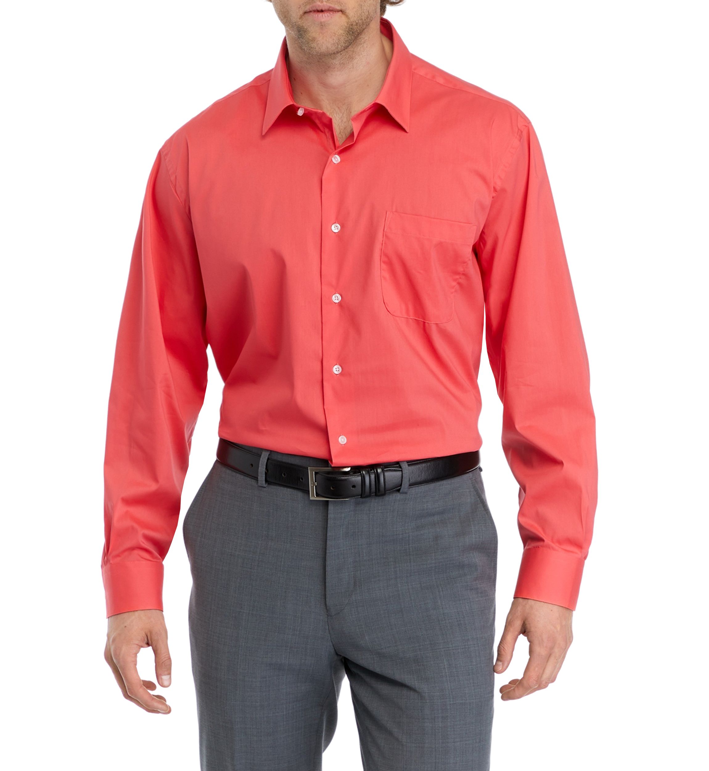 Stretch Solid Dress Shirt