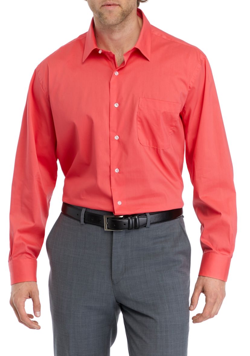 Stretch Solid Dress Shirt