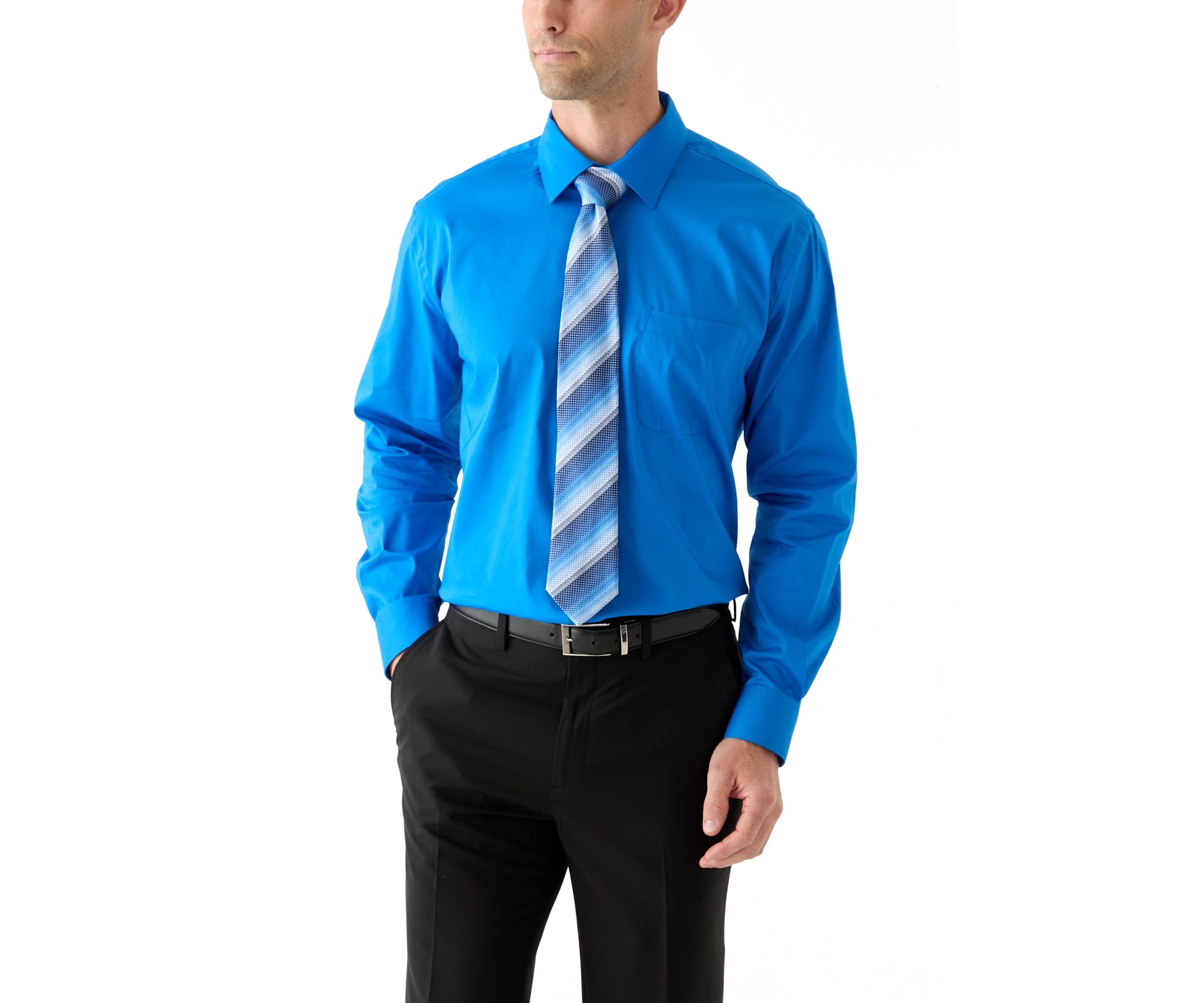 Long Sleeve Button Down Shirt and Tie Boxed Set