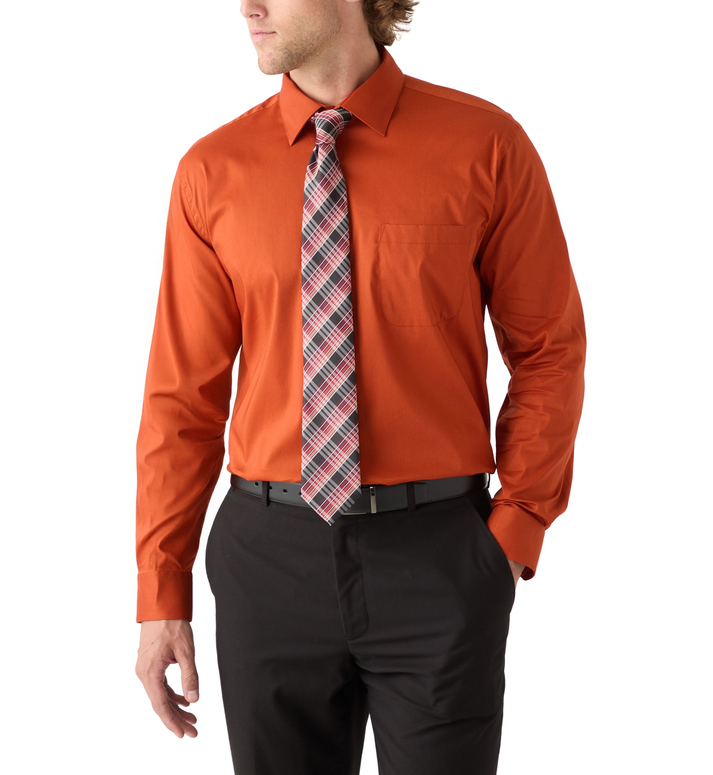 Rust Orange Dress Shirt