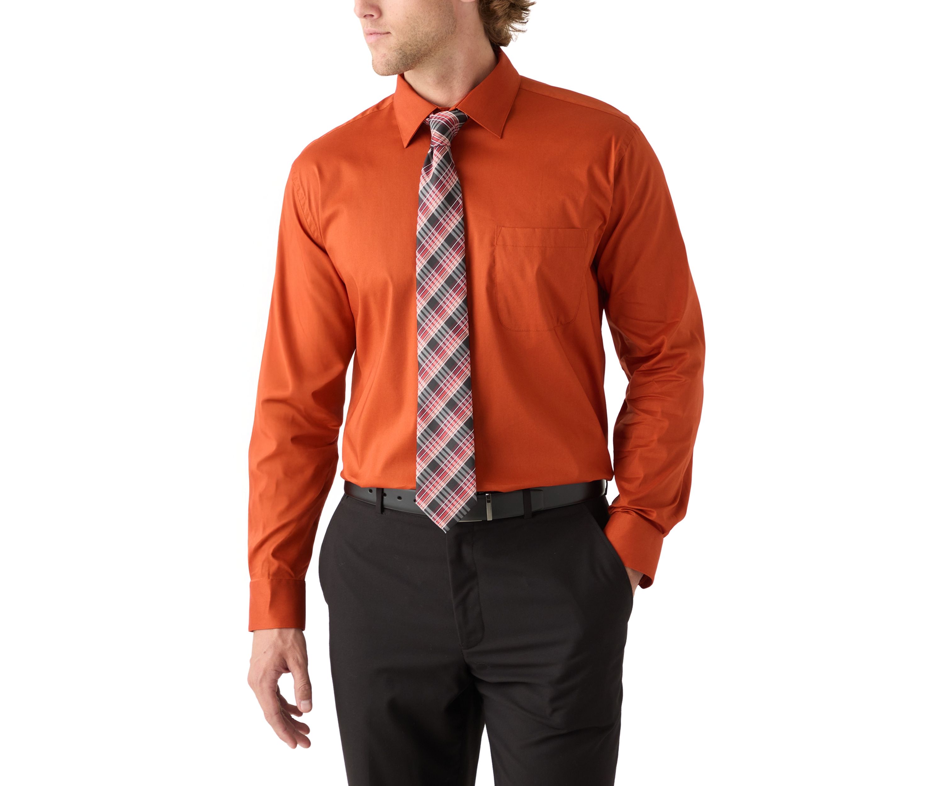 Rust Orange Dress Shirt