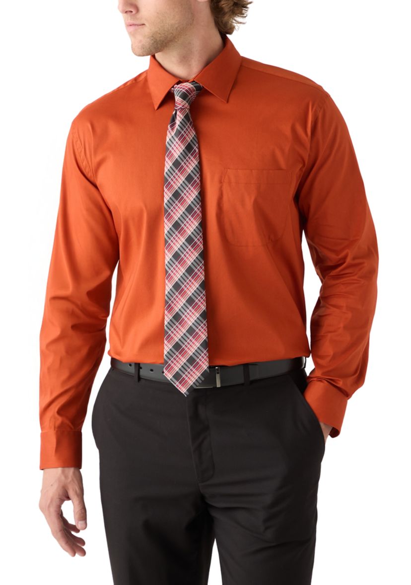 Rust Orange Dress Shirt