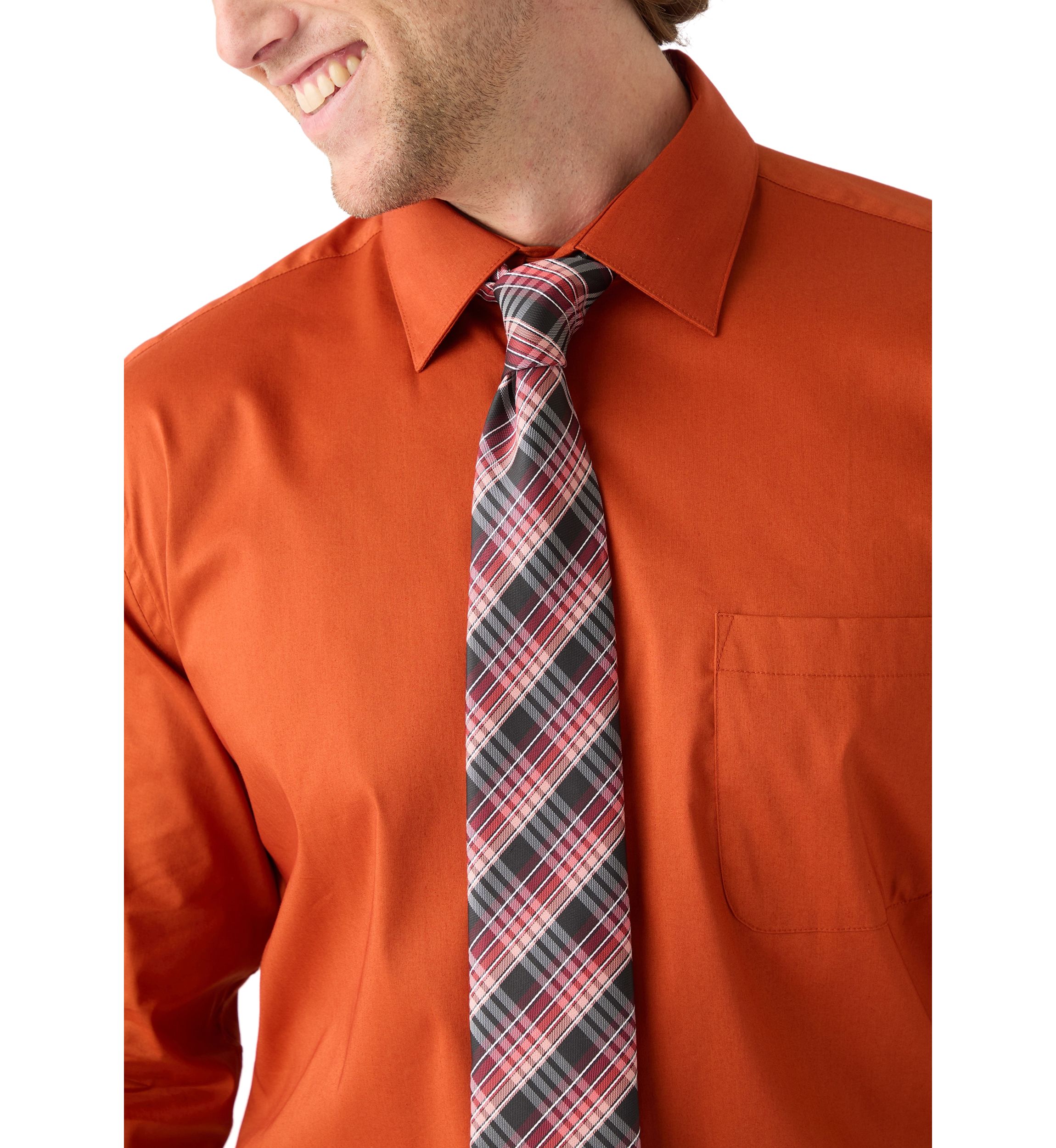 Rust Orange Dress Shirt