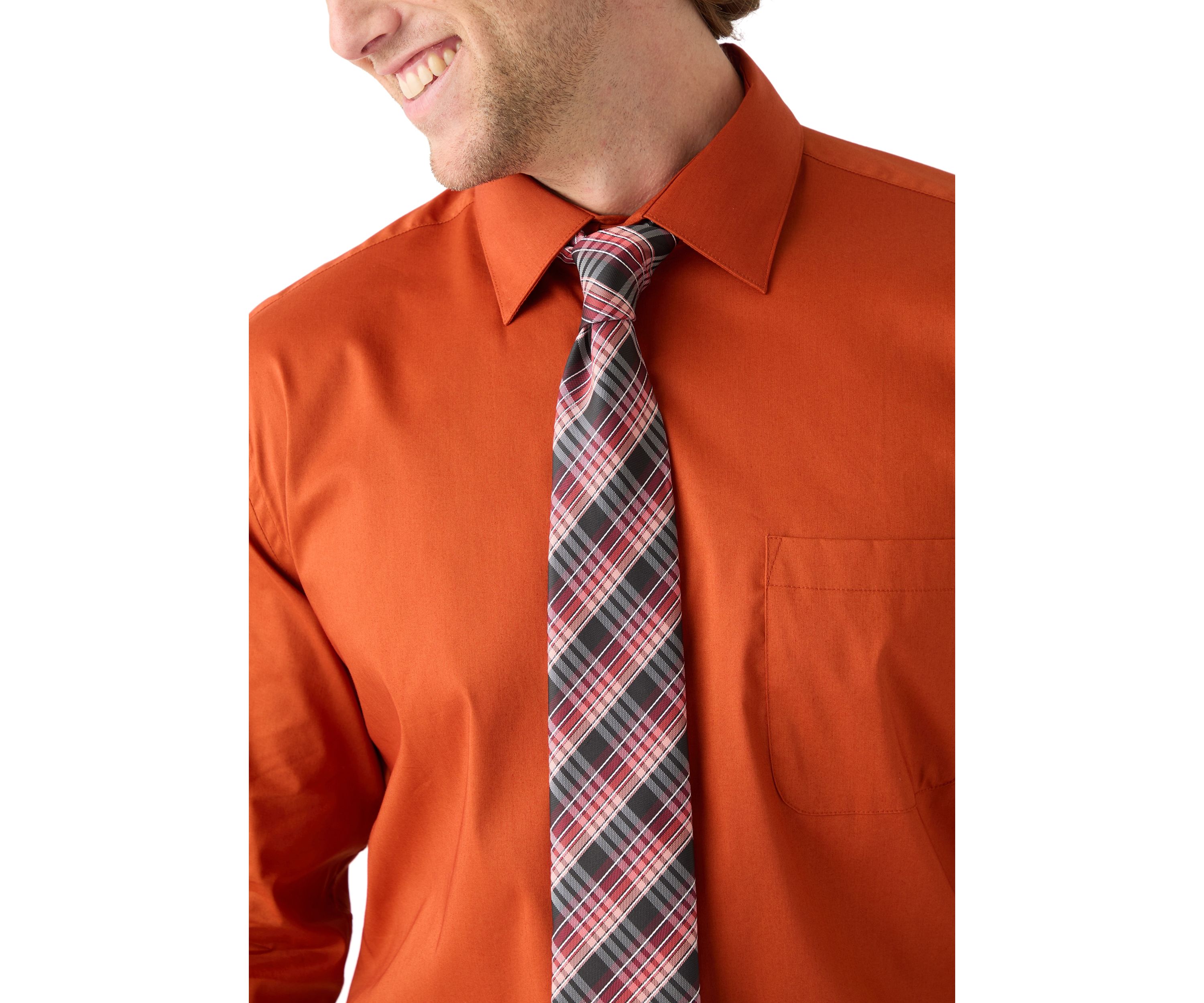 Rust Orange Dress Shirt
