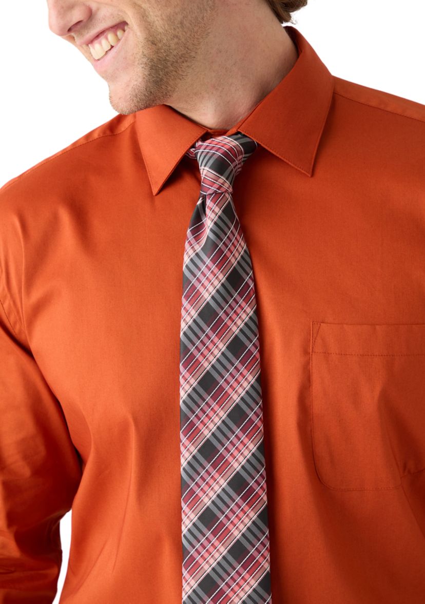 Rust Orange Dress Shirt