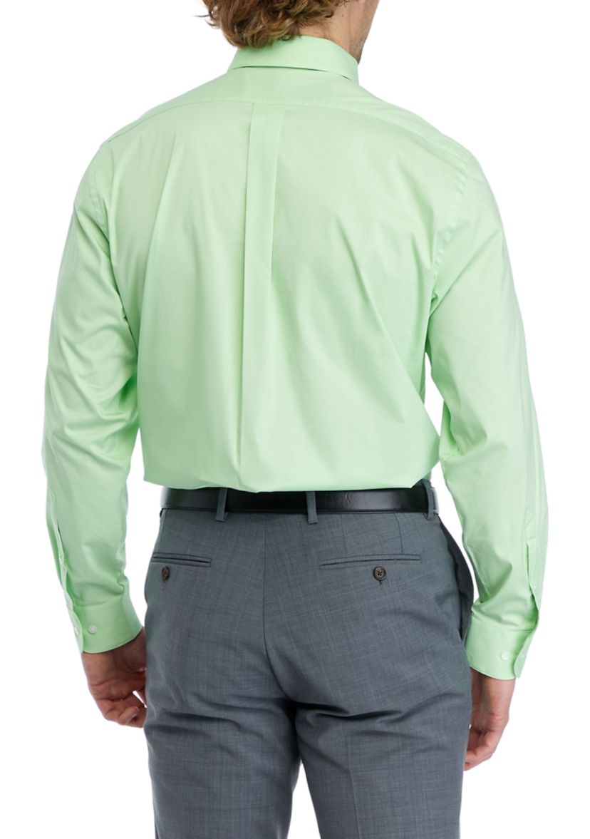 Solid Dress Shirt and Printed Tie Set 