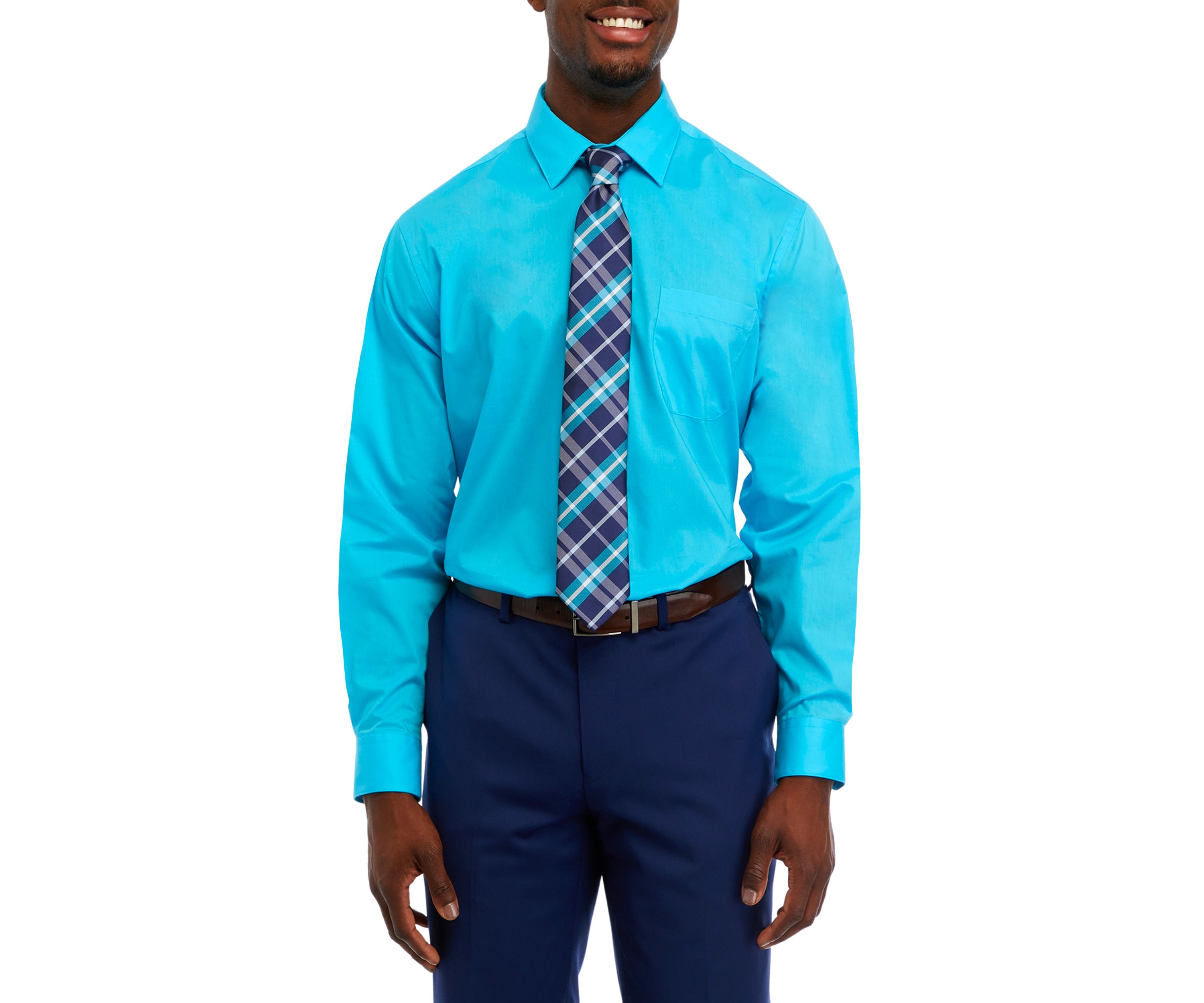 Stretch Solid Button Down Shirt