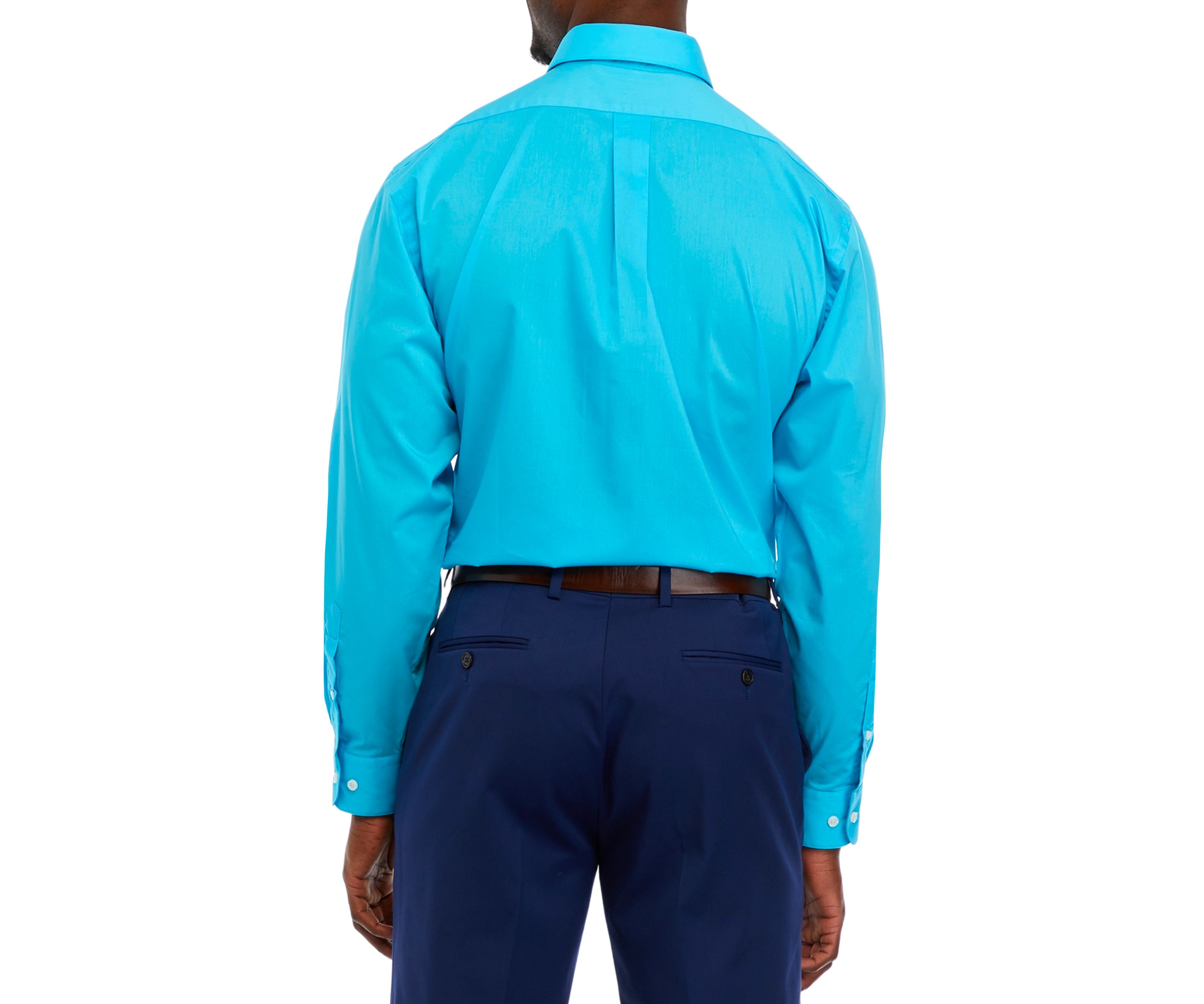 Stretch Solid Button Down Shirt