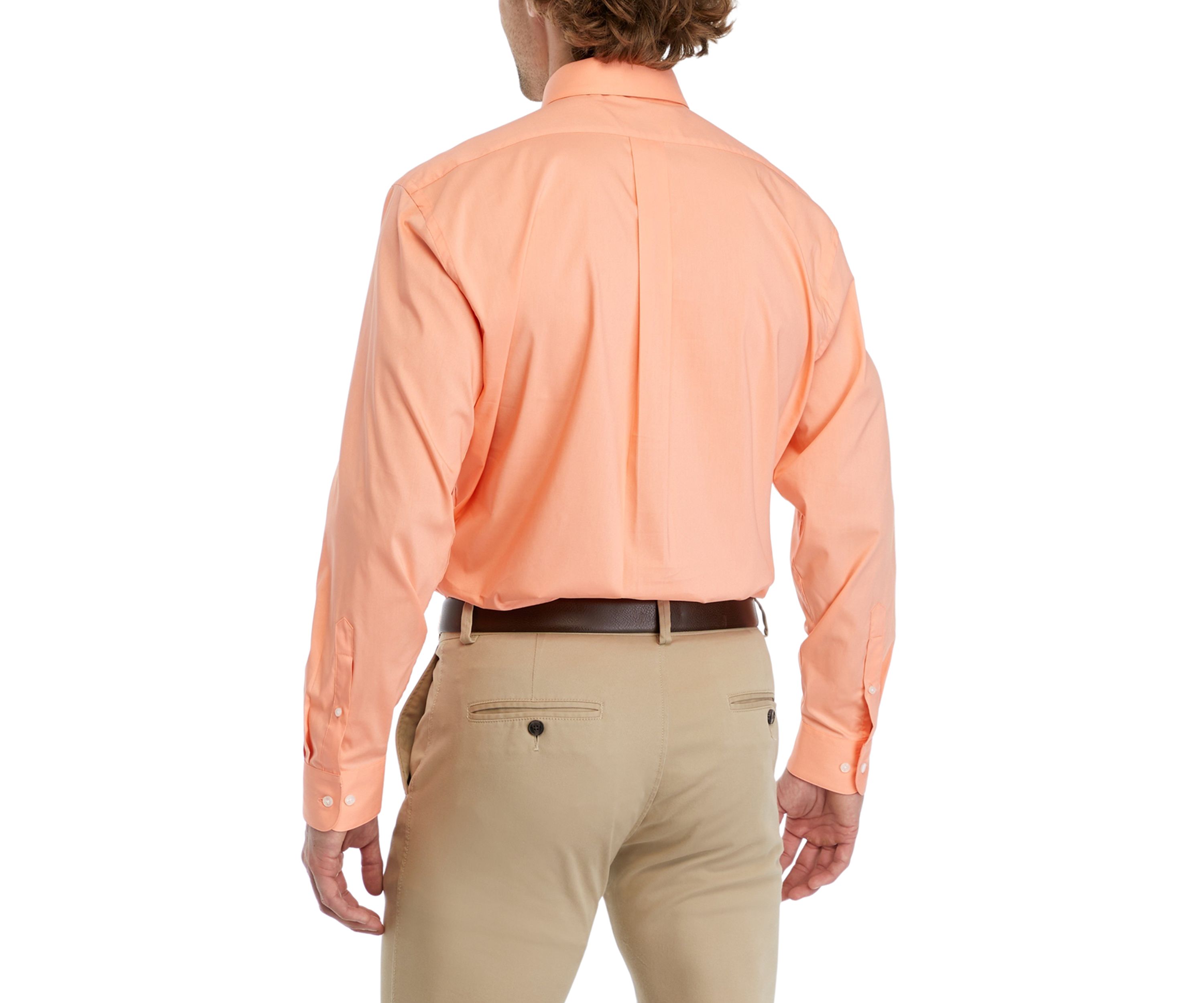 Stretch Solid Dress Shirt and Tie Set