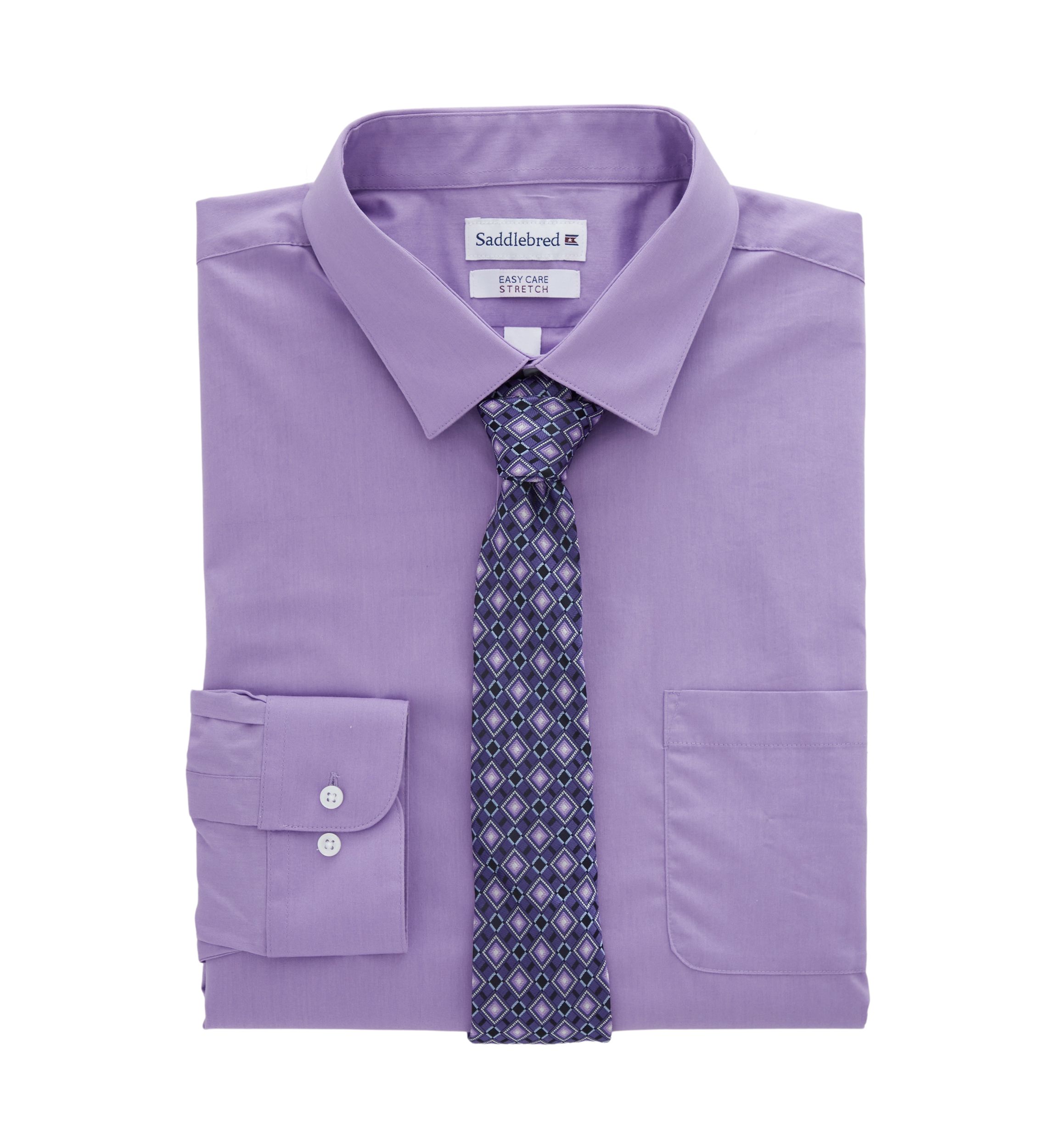 Big & Tall Dress Shirt and Tie Set 