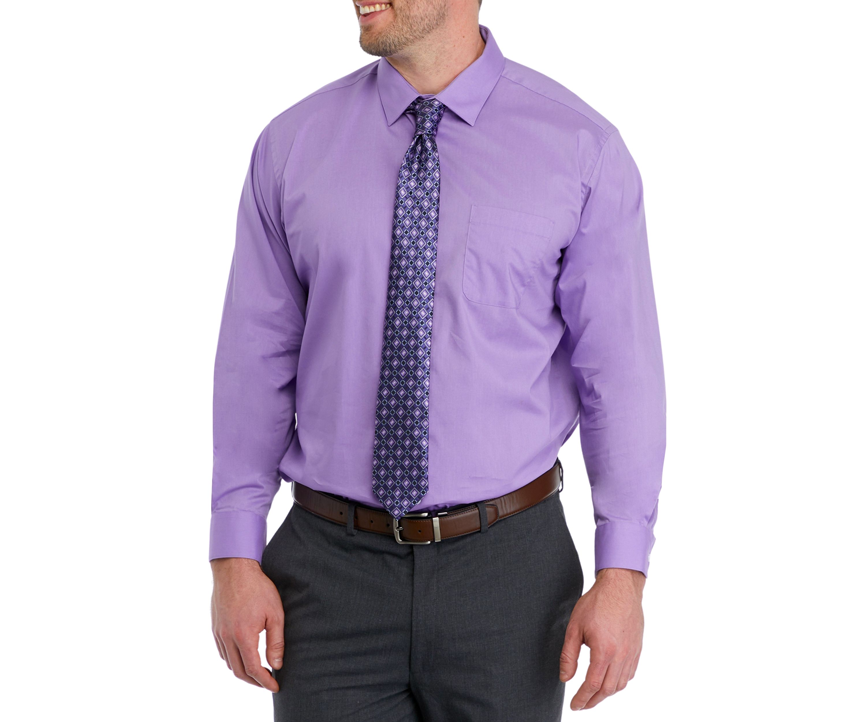 Big & Tall Dress Shirt and Tie Set 