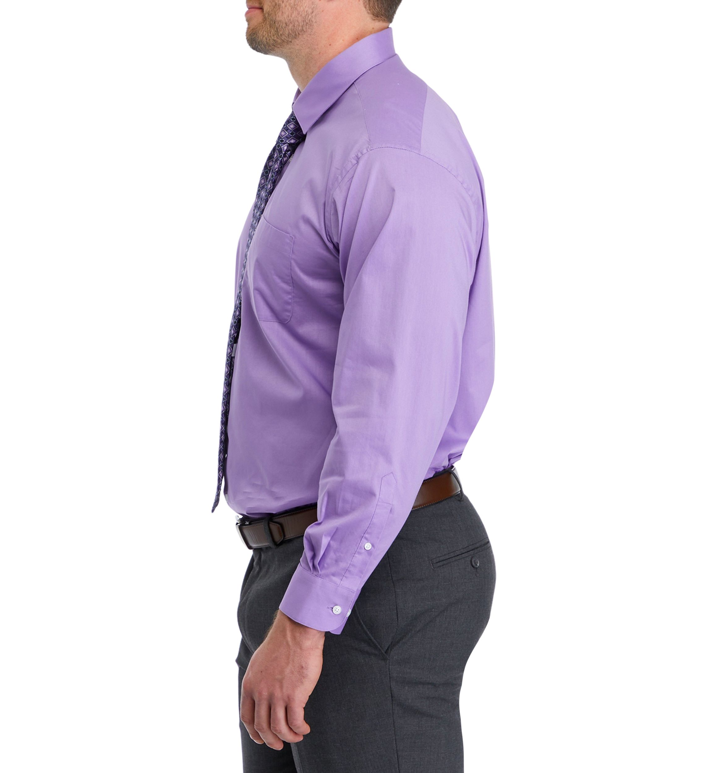 Big & Tall Dress Shirt and Tie Set 